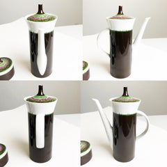 Service à café expresso Emilio Pucci pour Rosenthal, 13 pièces, abstrait, années 1960, rare