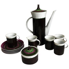 Emilio Pucci for Rosenthal 13pc Espresso Coffee Service Porcelain China 60s Rare