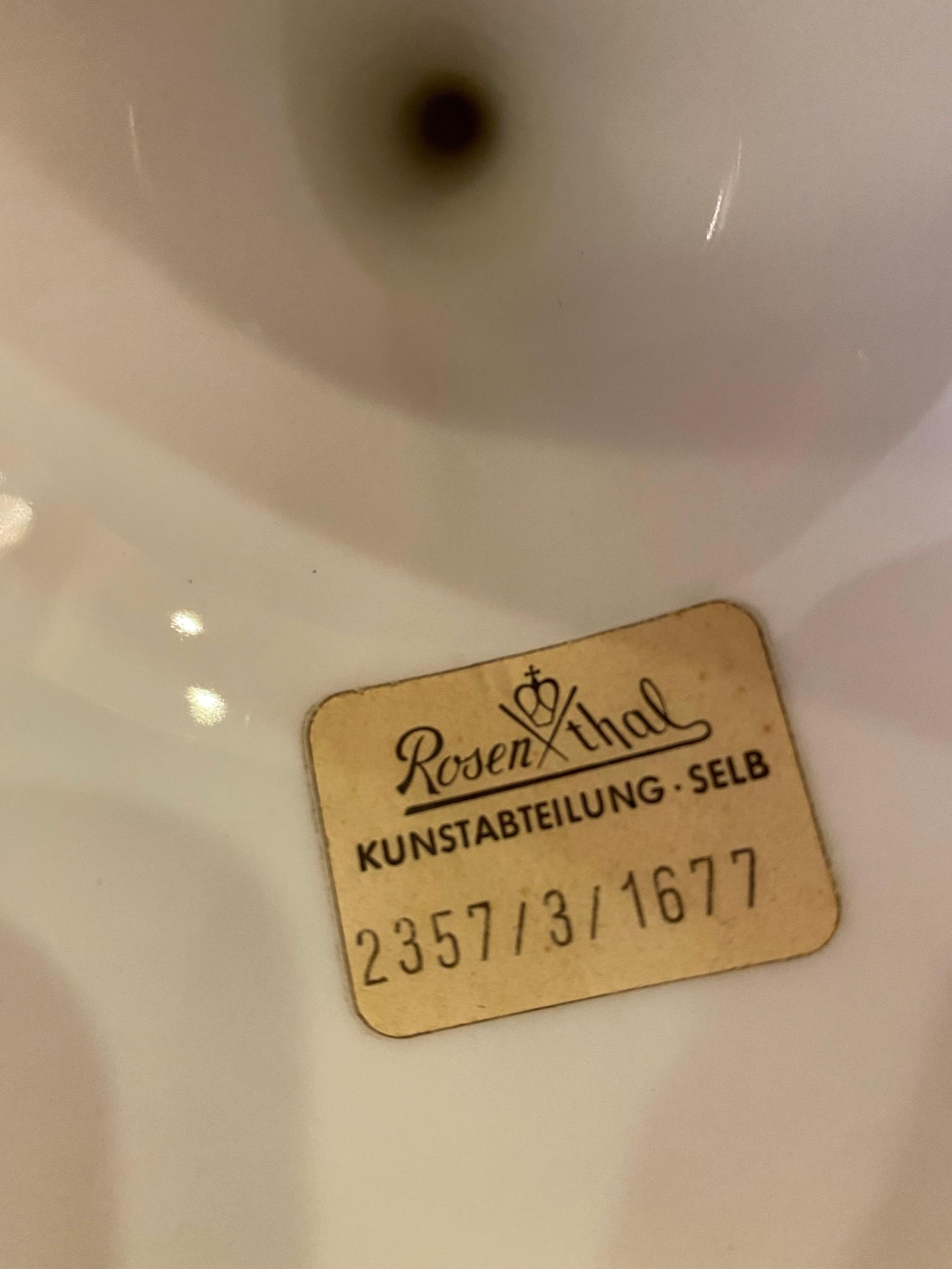 Milieu du XXe siècle Bol en céramique à couvercle Emilio Pucci pour Rosenthal en vente