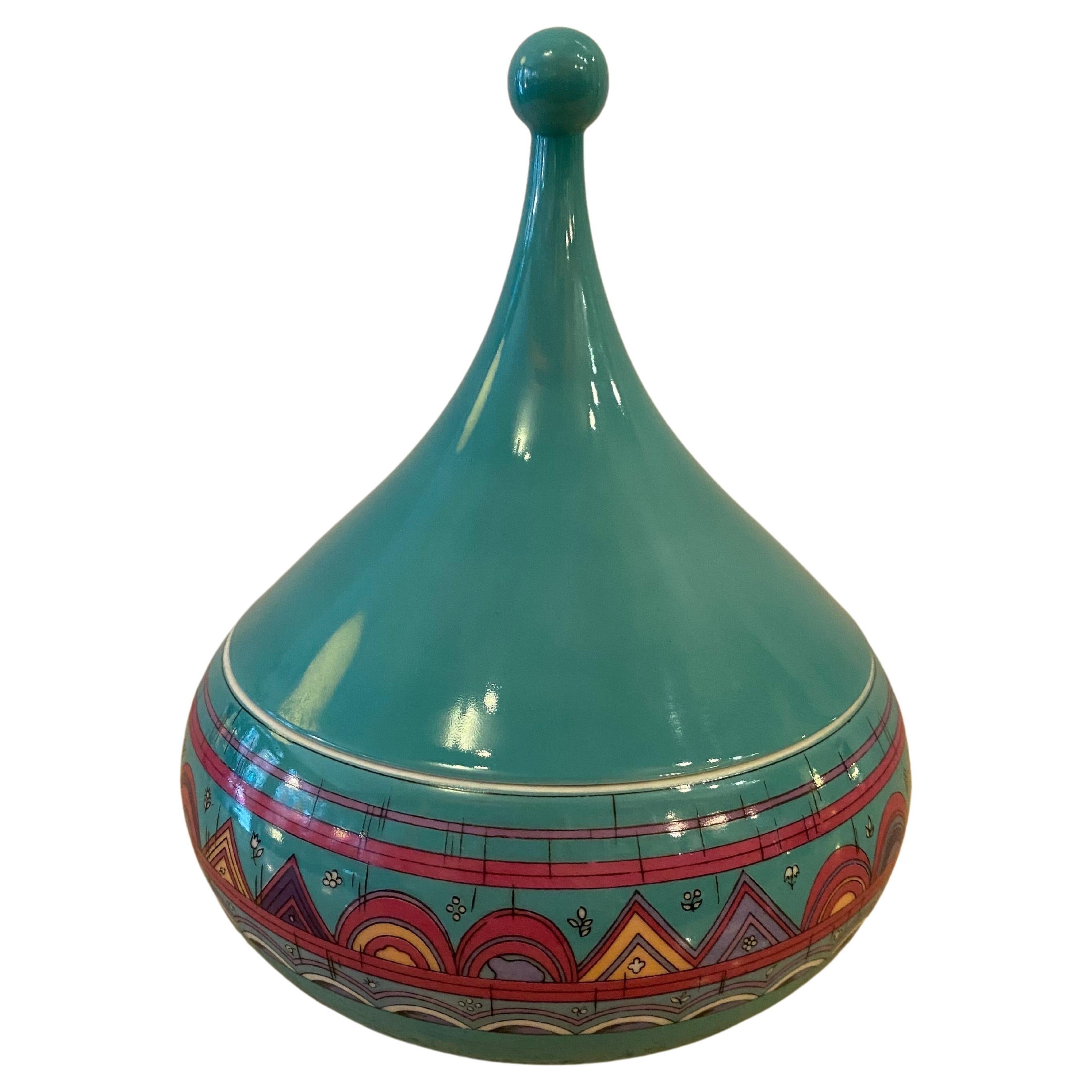 Emilio Pucci for Rosenthal Lidded Ceramic Bowl For Sale