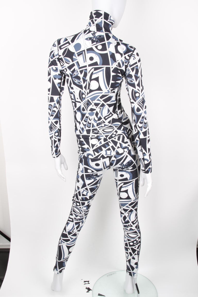 Emilio Pucci for Rossignol 'Monica' half-zip stretch two-piece