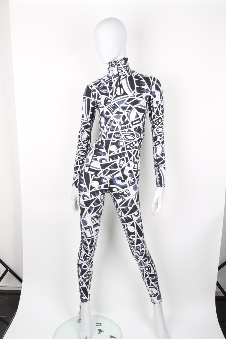 Emilio Pucci for Rossignol 'Monica' half-zip stretch two-piece