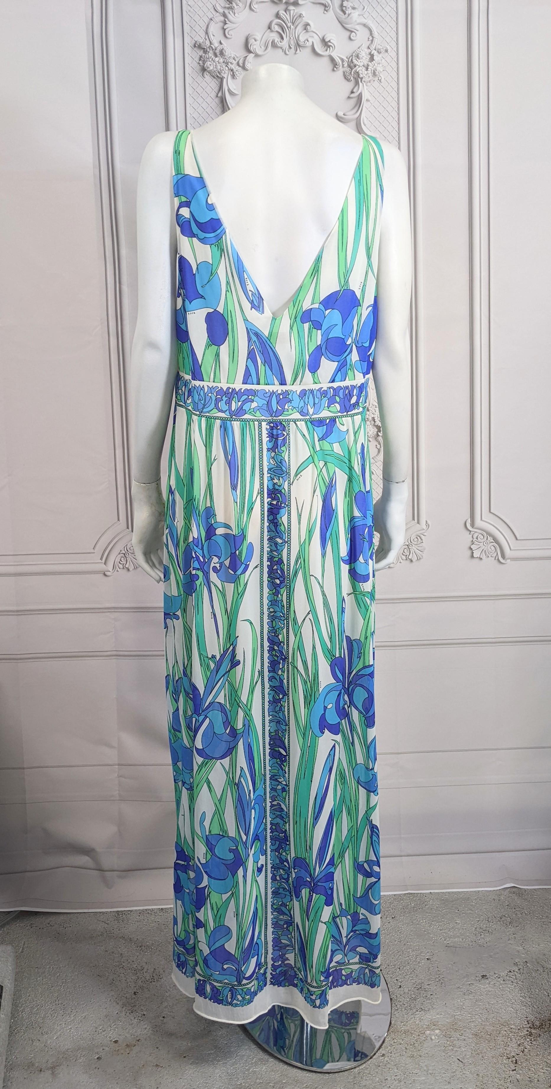 Emilio Pucci Formfit Rogers Iris Print Ensemble 3