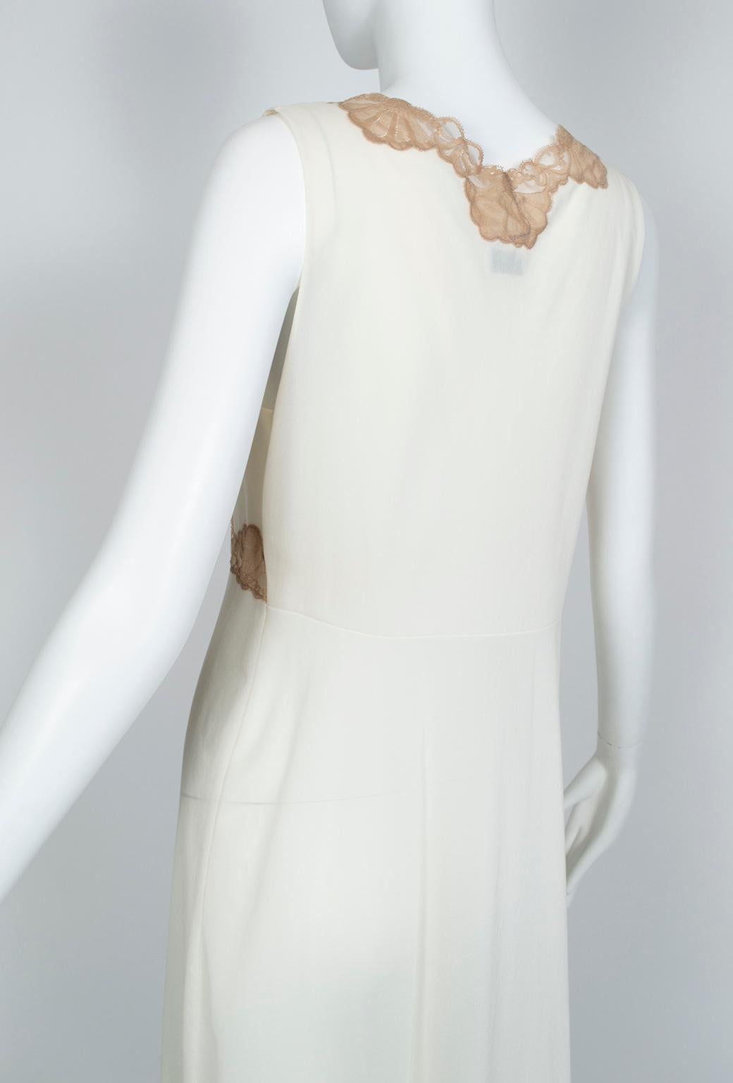 Emilio Pucci Formfit Rogers Ivory Bridal Peignoir Gown and Robe Set – M, 1960s 2