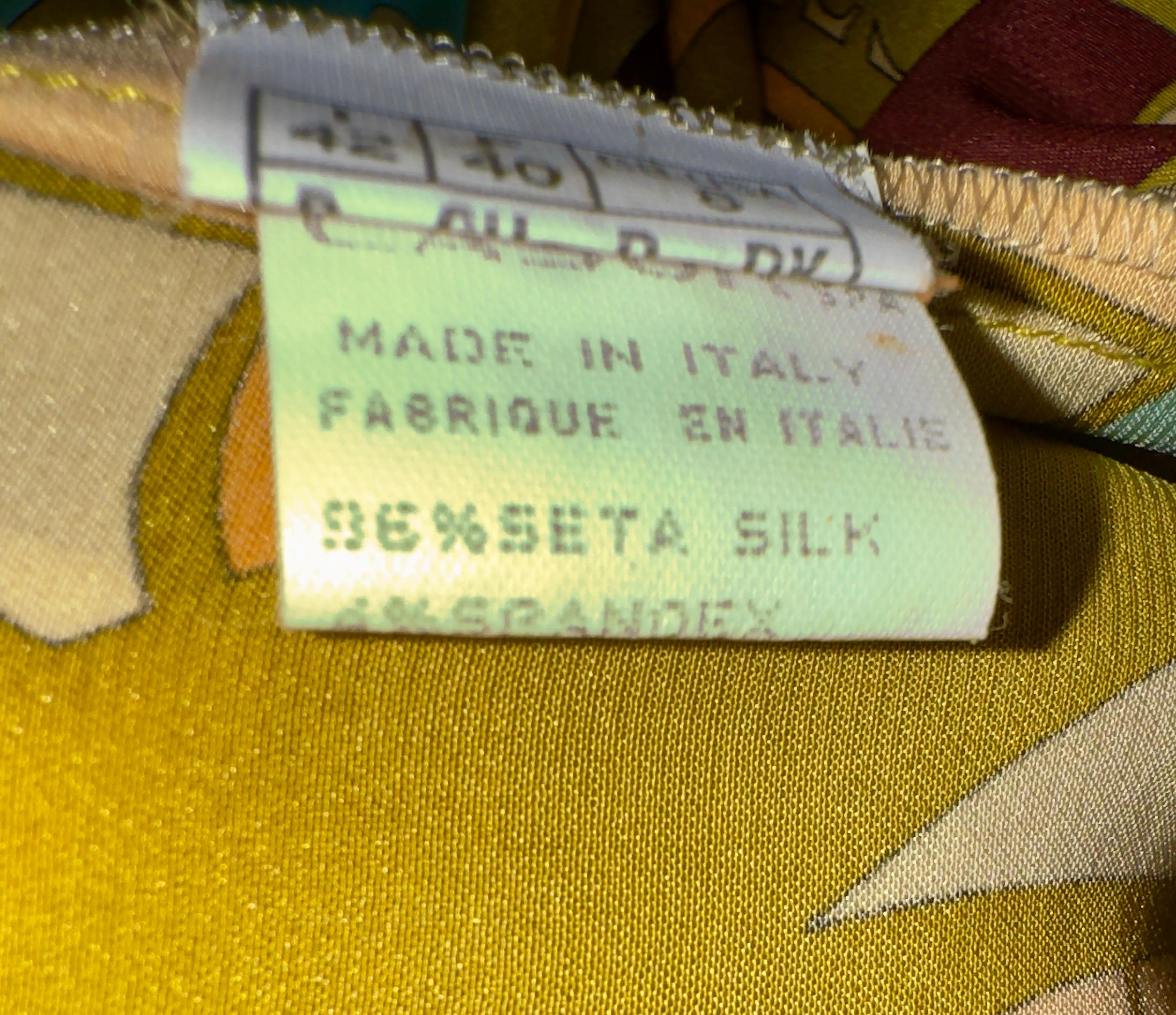 EMILIO PUCCI FW 2003 Signature Print Seidenkleid 42 im Angebot 5