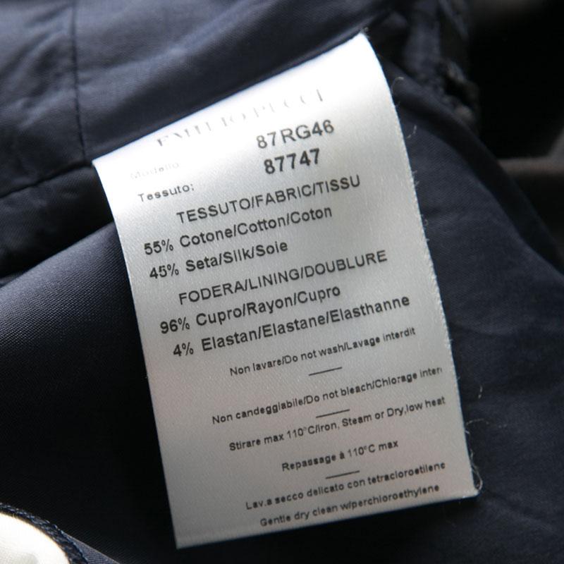 Emilio Pucci Geometric Printed Satin Pocket Detail Shift Dress S 2