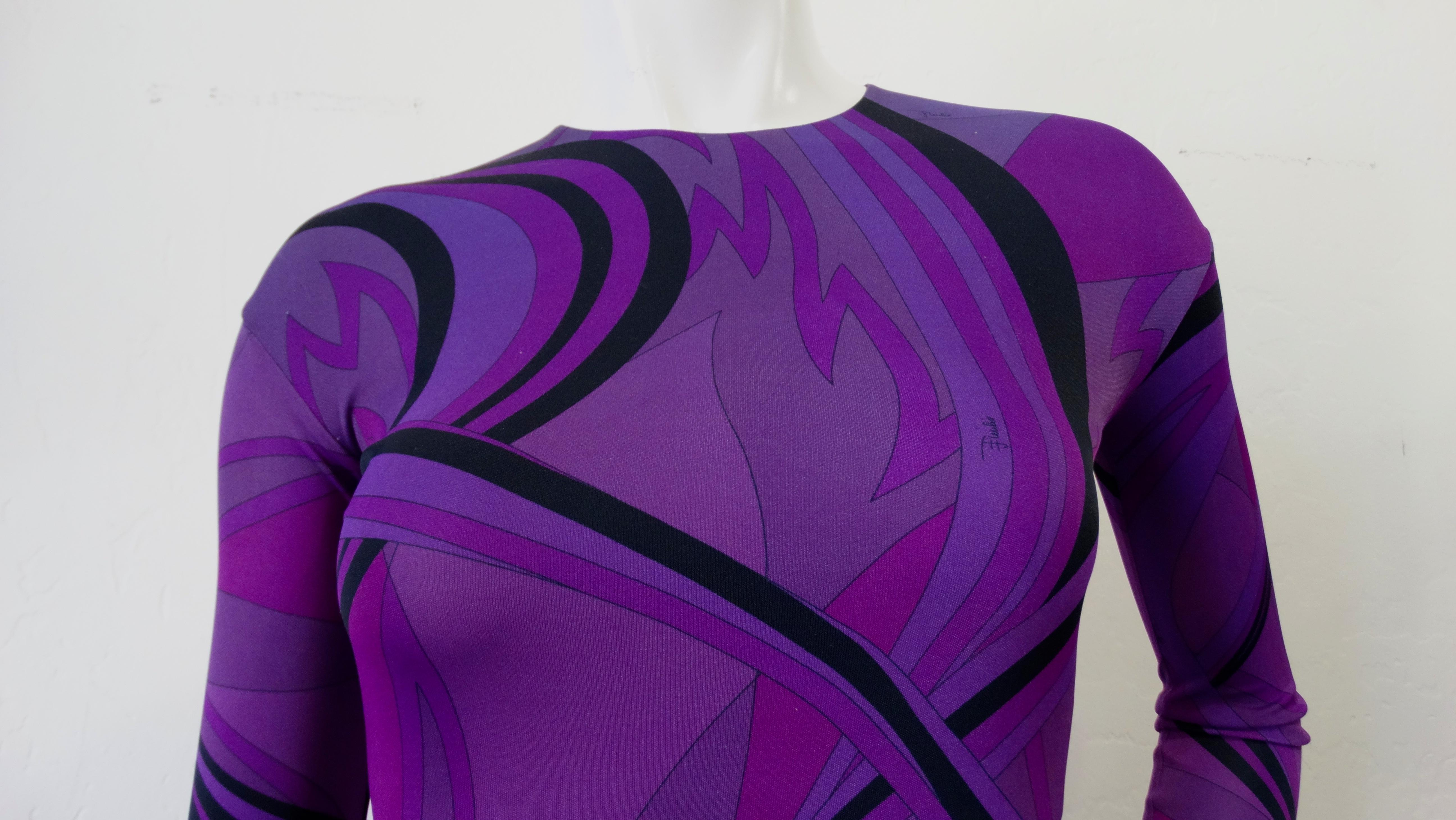Purple Emilio Pucci Fall 2010 Runway Printed Gown