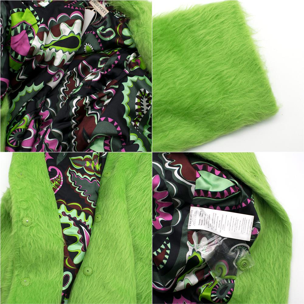 Emilio Pucci Green Alpaca and Wool Blend Coat IT 40 3