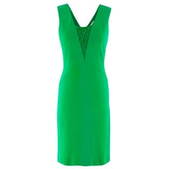 Emilio Pucci Green Fitted Lace Insert Dress US 6