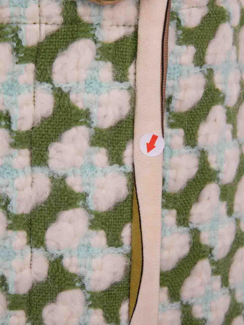 Emilio Pucci Green Wool Tweed Mini Skirt Size M For Sale 2