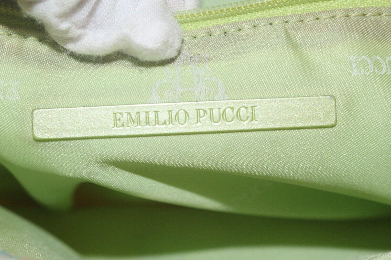 Emilio Pucci Green x Pink Floral Tote 1EP822K For Sale 6