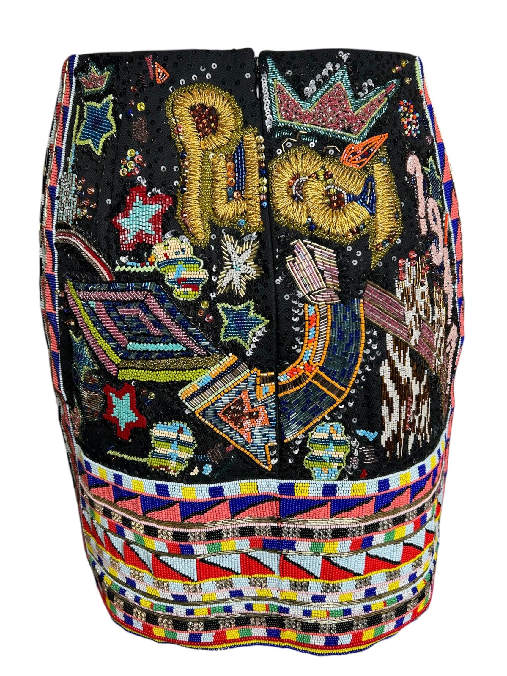 Absolut unglaubliche 2014 Ready to Wear Peter Dundas (früher Designer für Cavalli, Lacroix, Ungaro, Gaultier) Maasai inspirierter Rock, der eine Hommage an den Schöpfer von Pucci (geboren 1947) ist. Dies ist eine fantastische Demonstration von