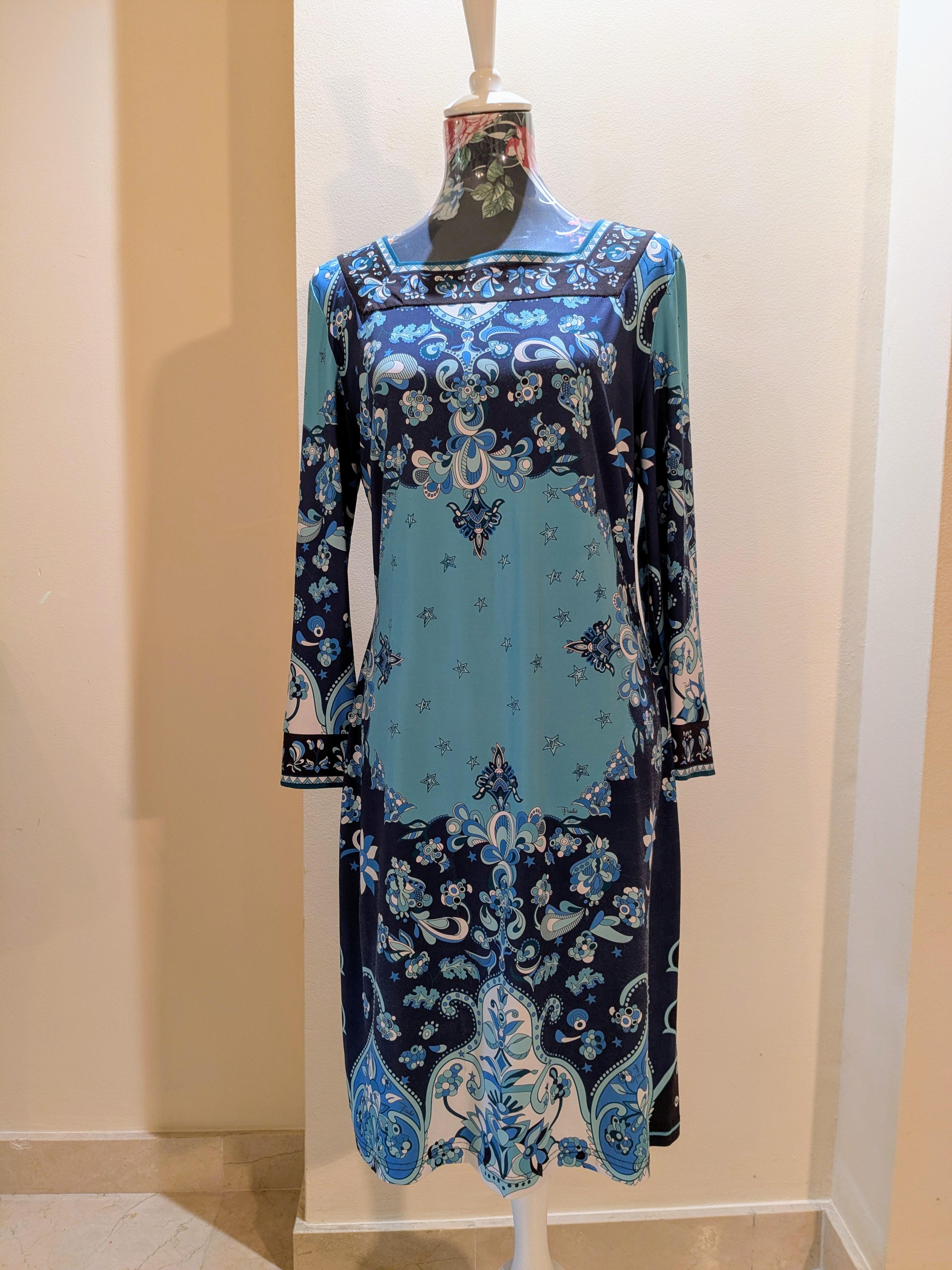 Emilio Pucci Abito da cocktail con motivo floreale geometrico iconico In condizioni ottime in vendita a  Bilbao, ES