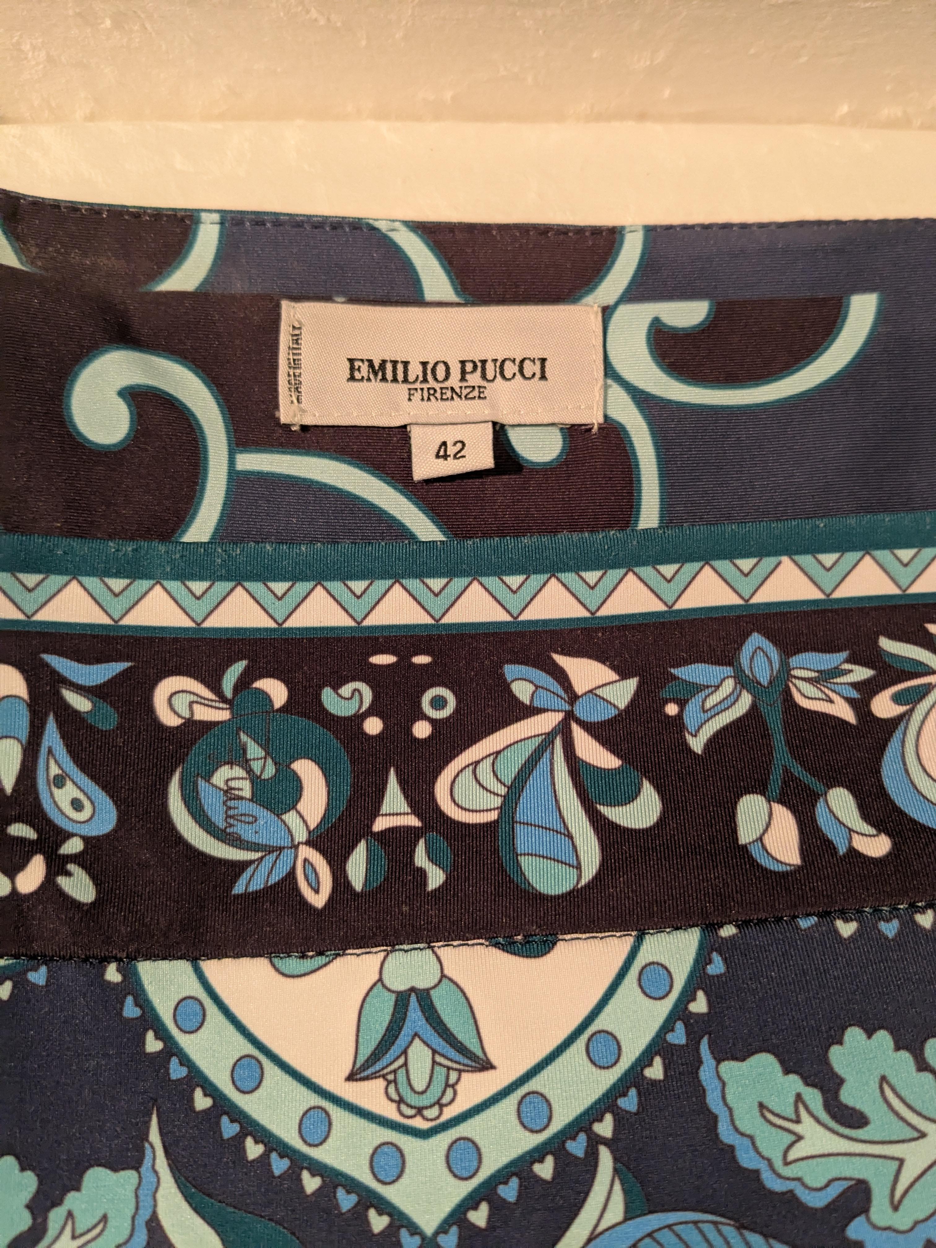 Emilio Pucci Abito da cocktail con motivo floreale geometrico iconico in vendita 1