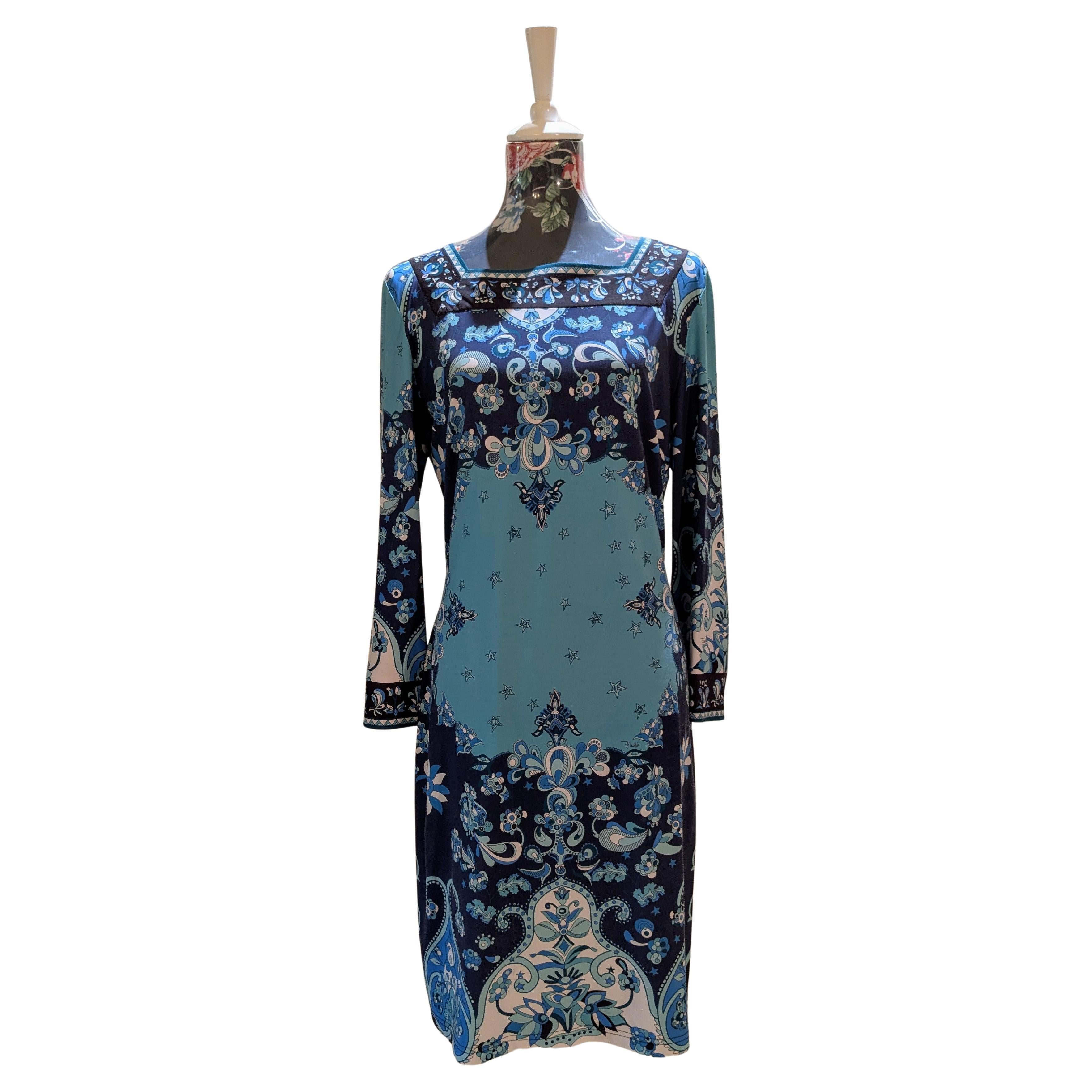 Emilio Pucci Iconique robe de cocktail à motifs floraux géométriques