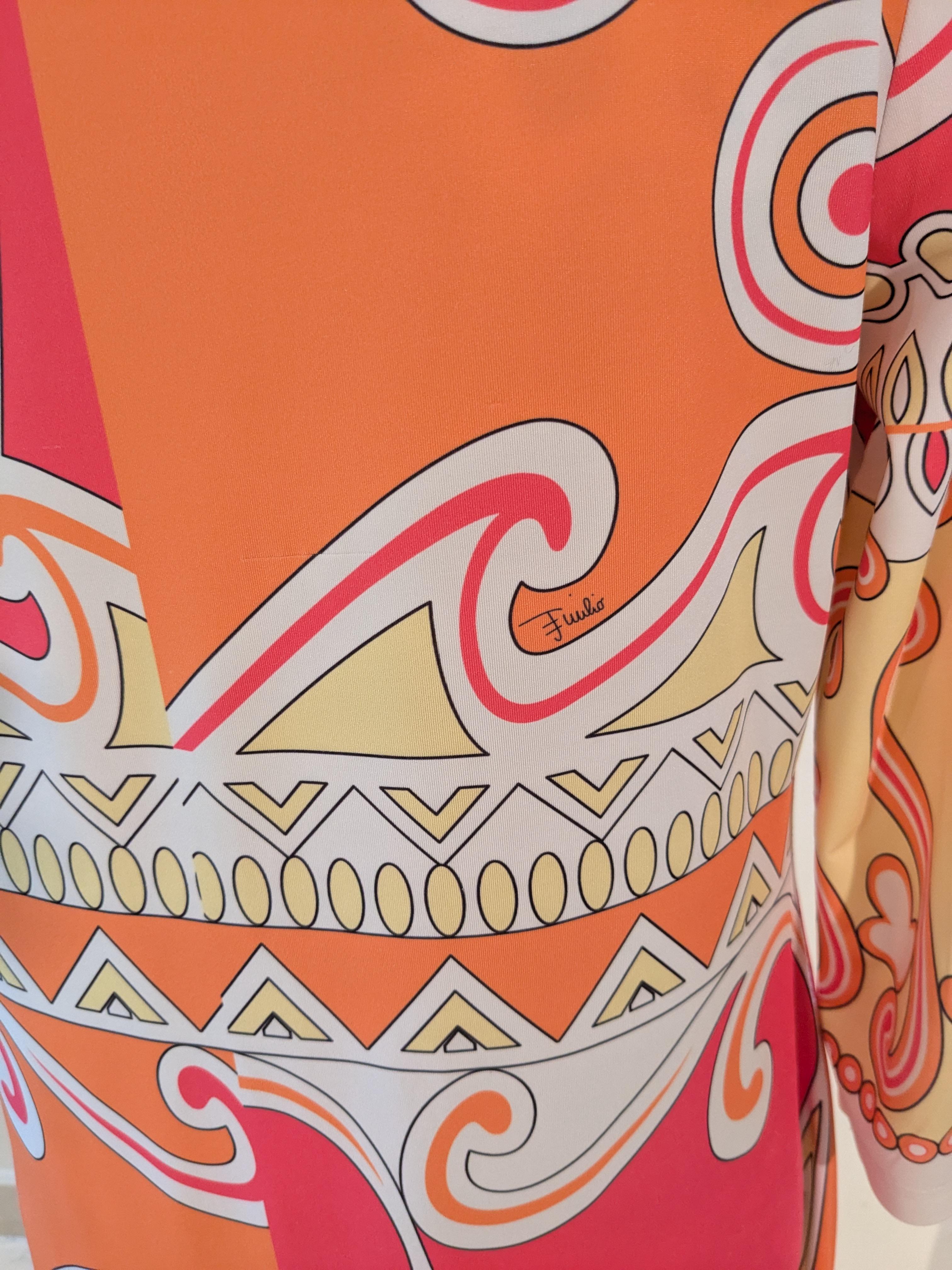 Emilio Pucci Vestido de cóctel con estampado origami geométrico icónico Marrón en venta