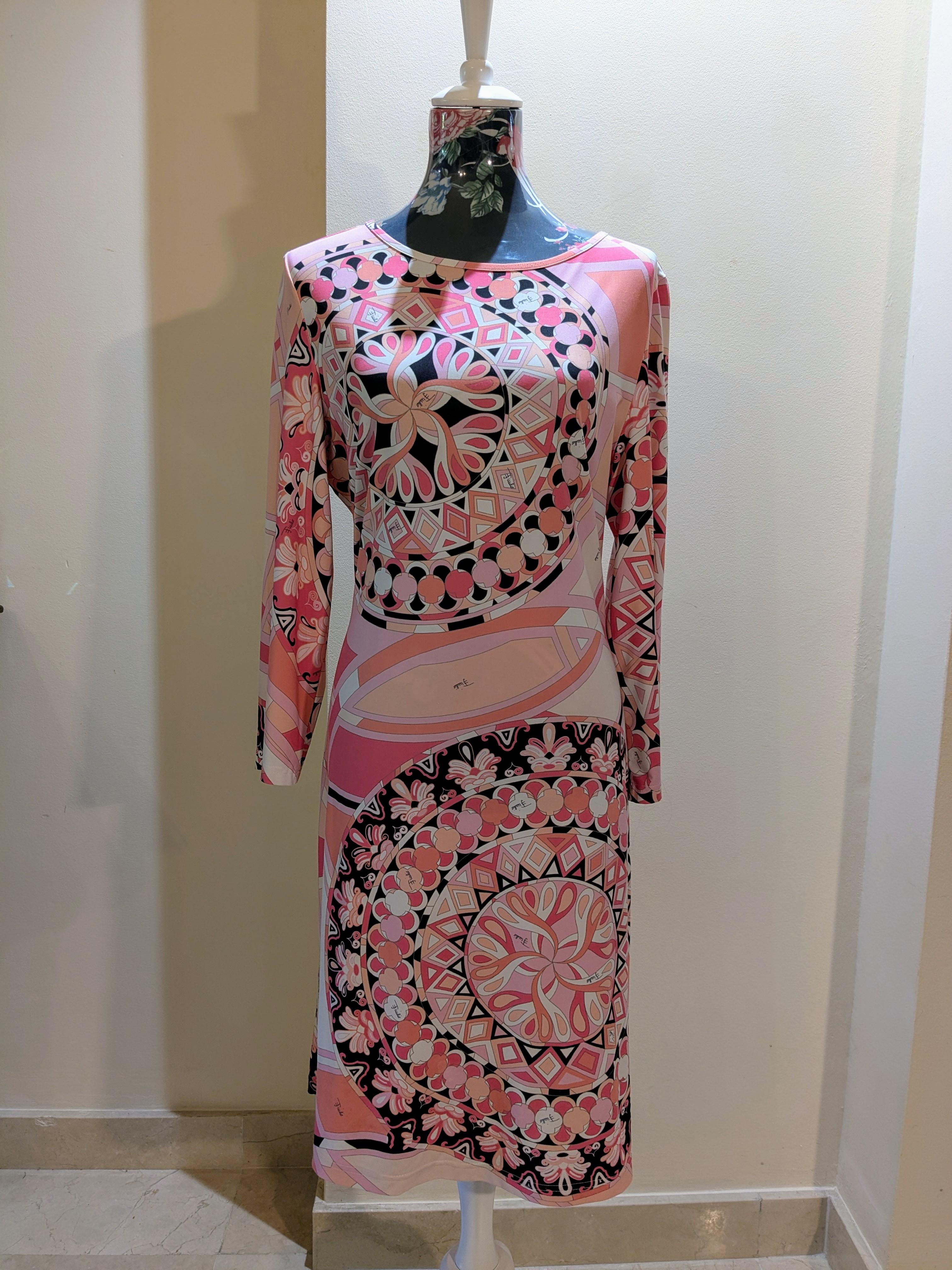 Emilio Pucci Vestido de cóctel con estampado origami geométrico icónico Marrón en venta