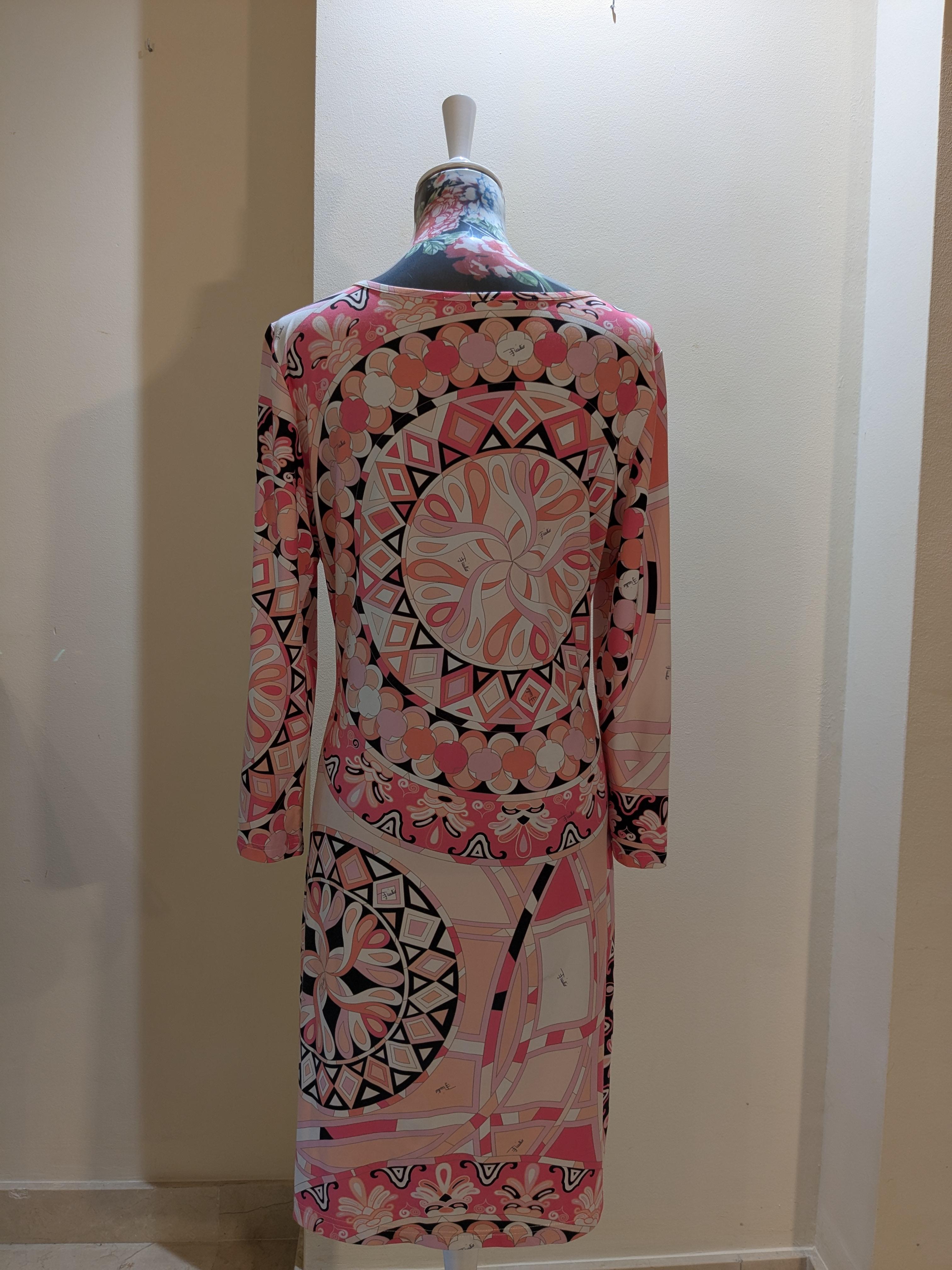 De las mujeres Emilio Pucci Vestido de cóctel con estampado origami geométrico icónico en venta