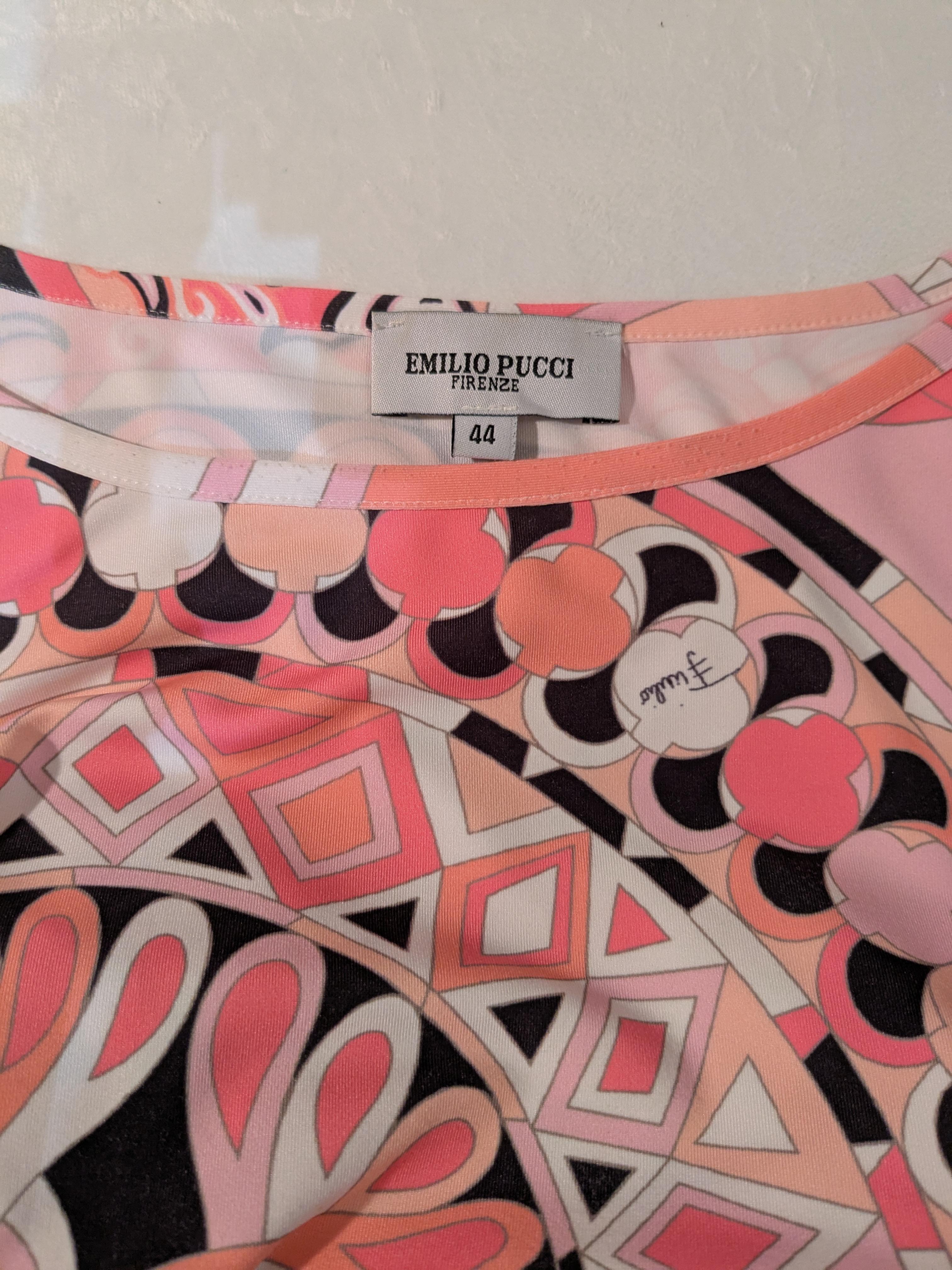 Emilio Pucci Vestido de cóctel con estampado origami geométrico icónico en venta 3