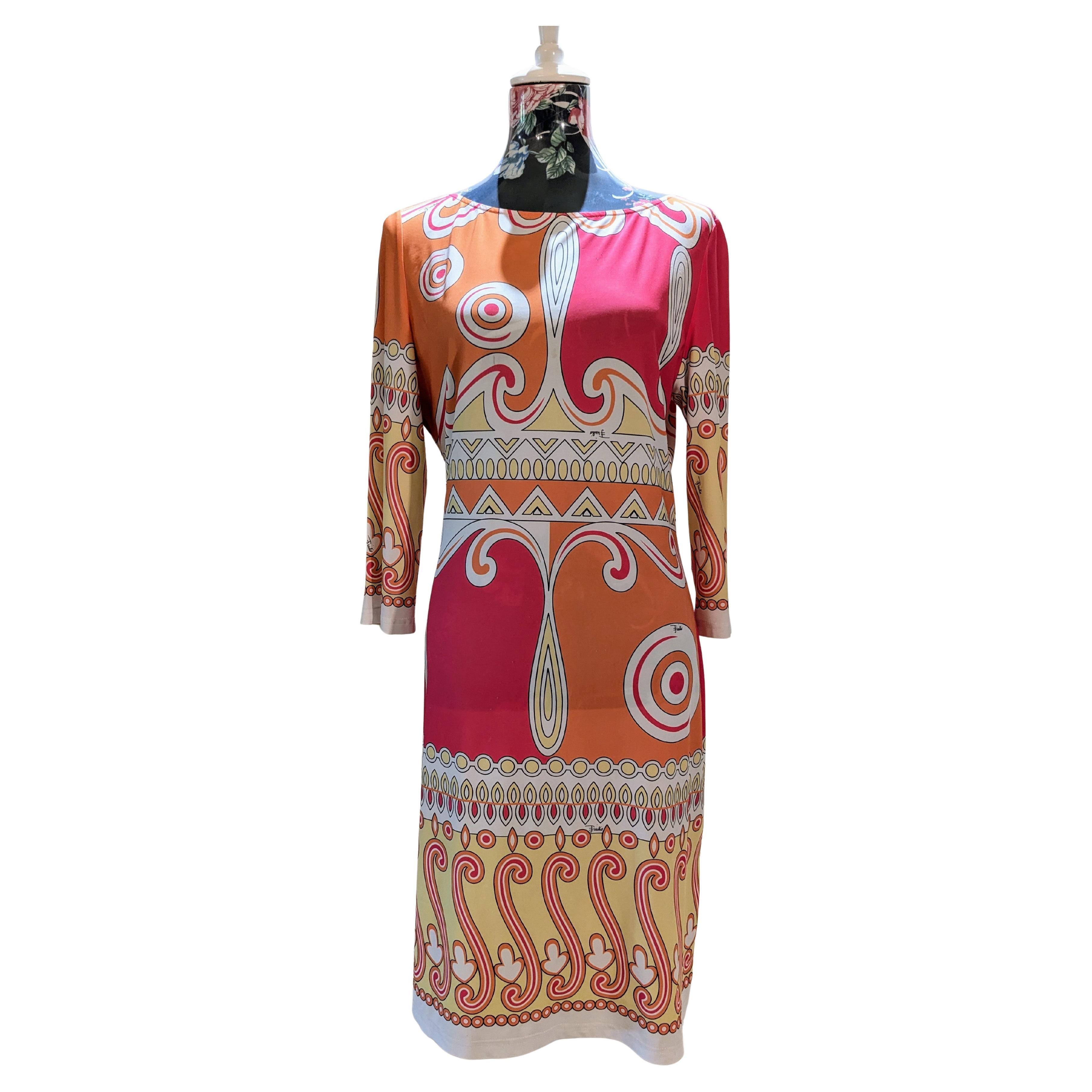 Emilio Pucci Iconique robe de cocktail à motifs géométriques origami