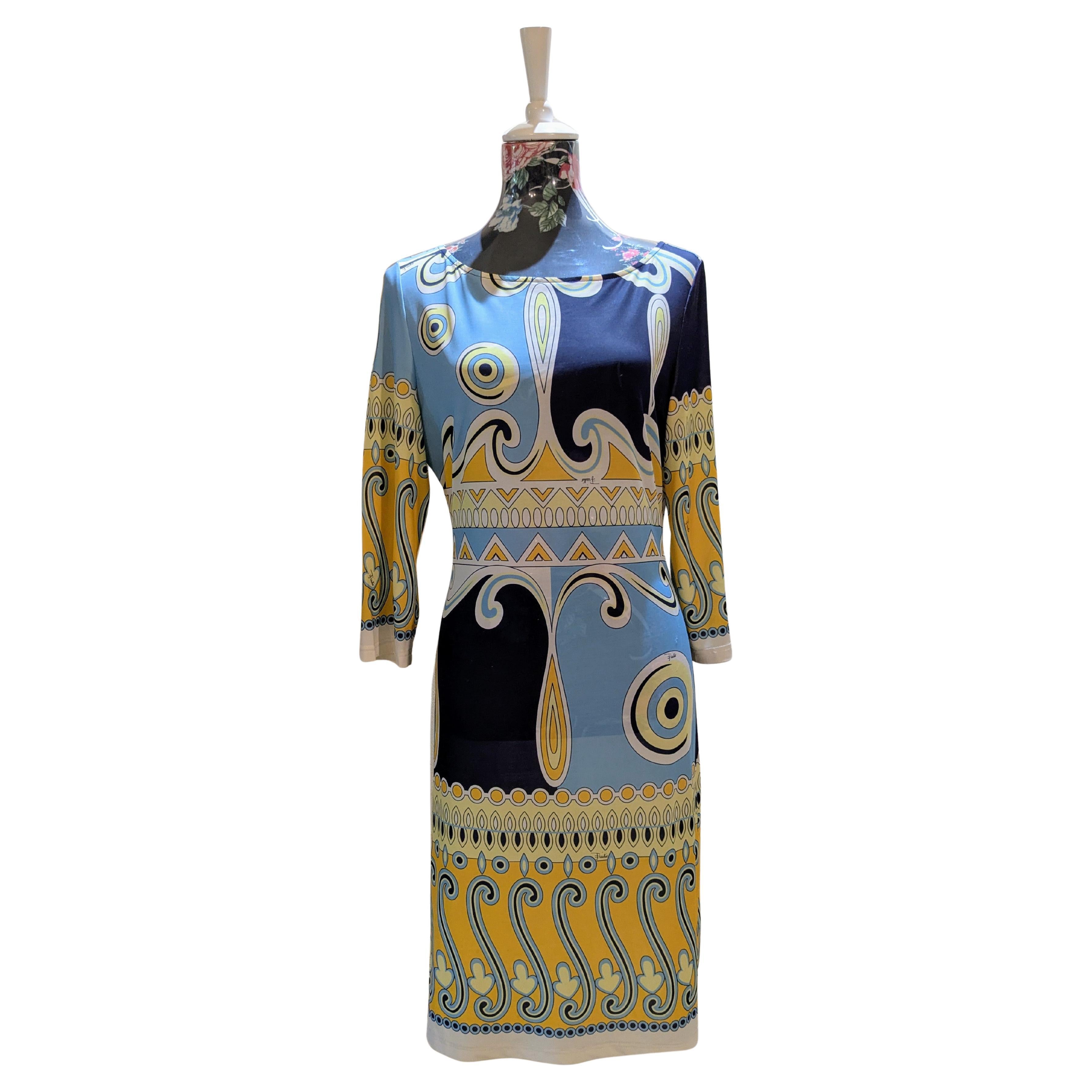 Emilio Pucci Iconic geometric origami pattern Cocktail Dress