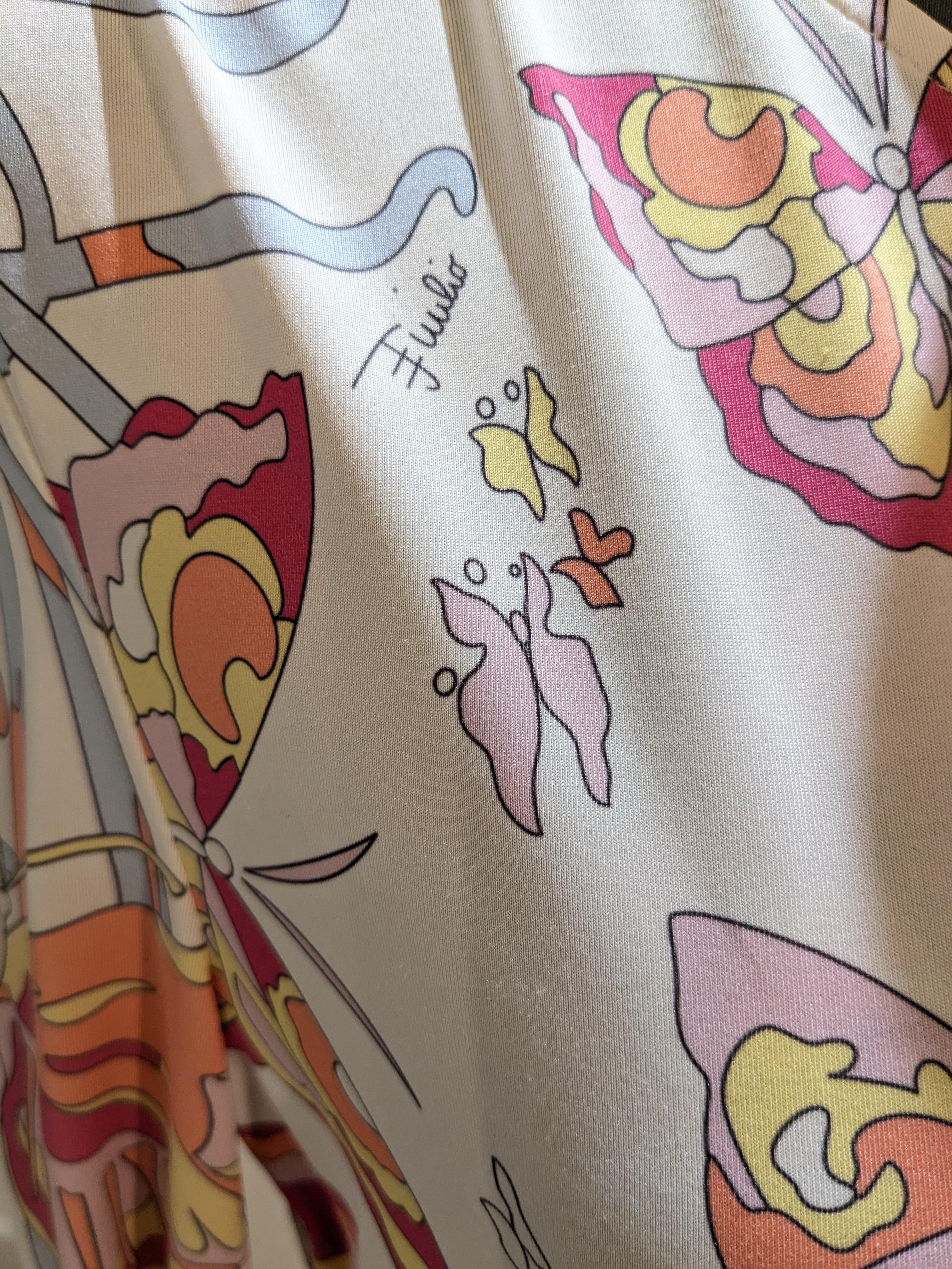 Emilio Pucci Ikonisches geometrisches Cocktailkleid mit Schmetterlingenmuster aus Schmetterlingen im Zustand „Hervorragend“ im Angebot in  Bilbao, ES