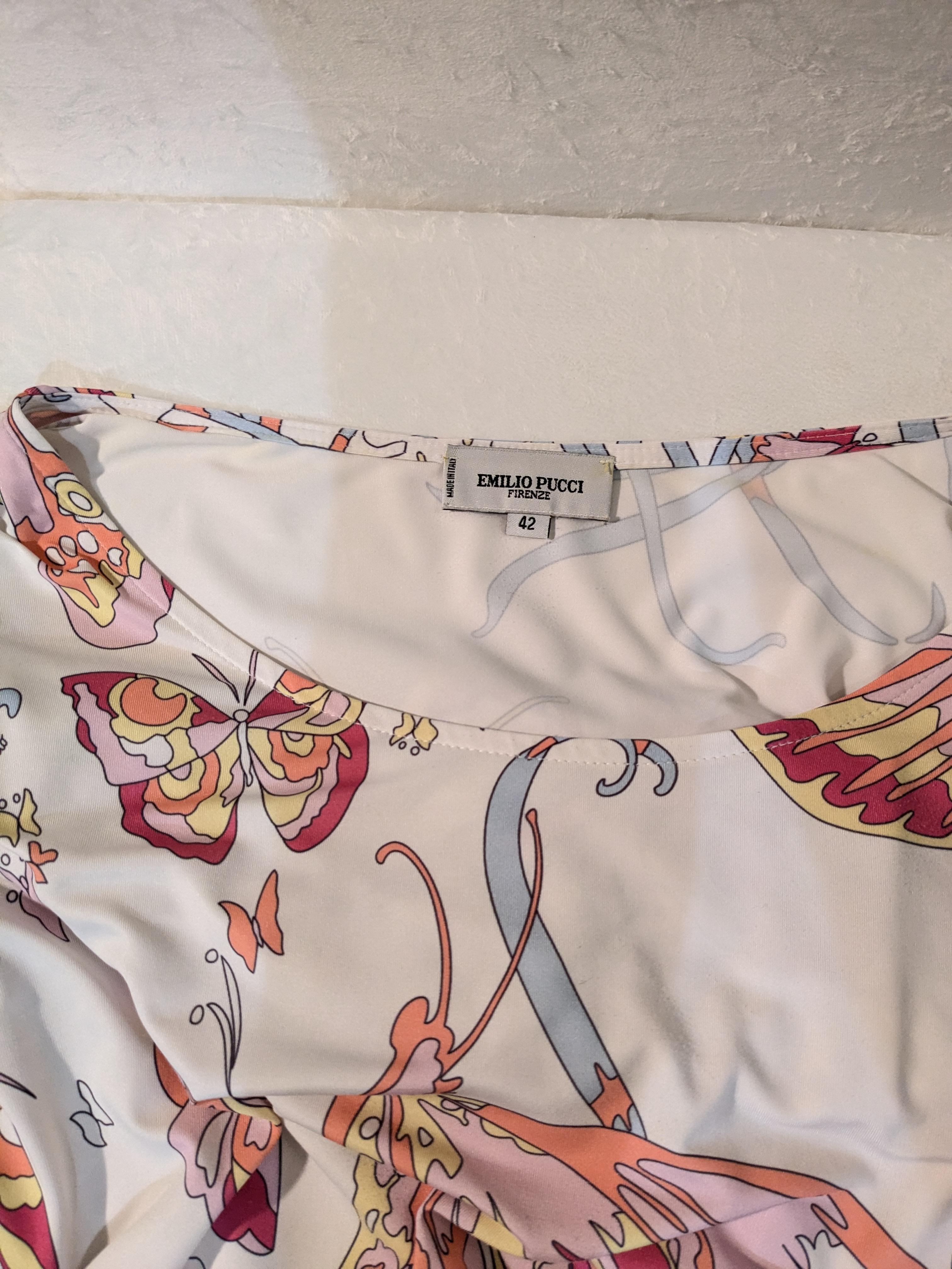 Emilio Pucci Ikonisches geometrisches Cocktailkleid mit Schmetterlingenmuster aus Schmetterlingen im Angebot 2
