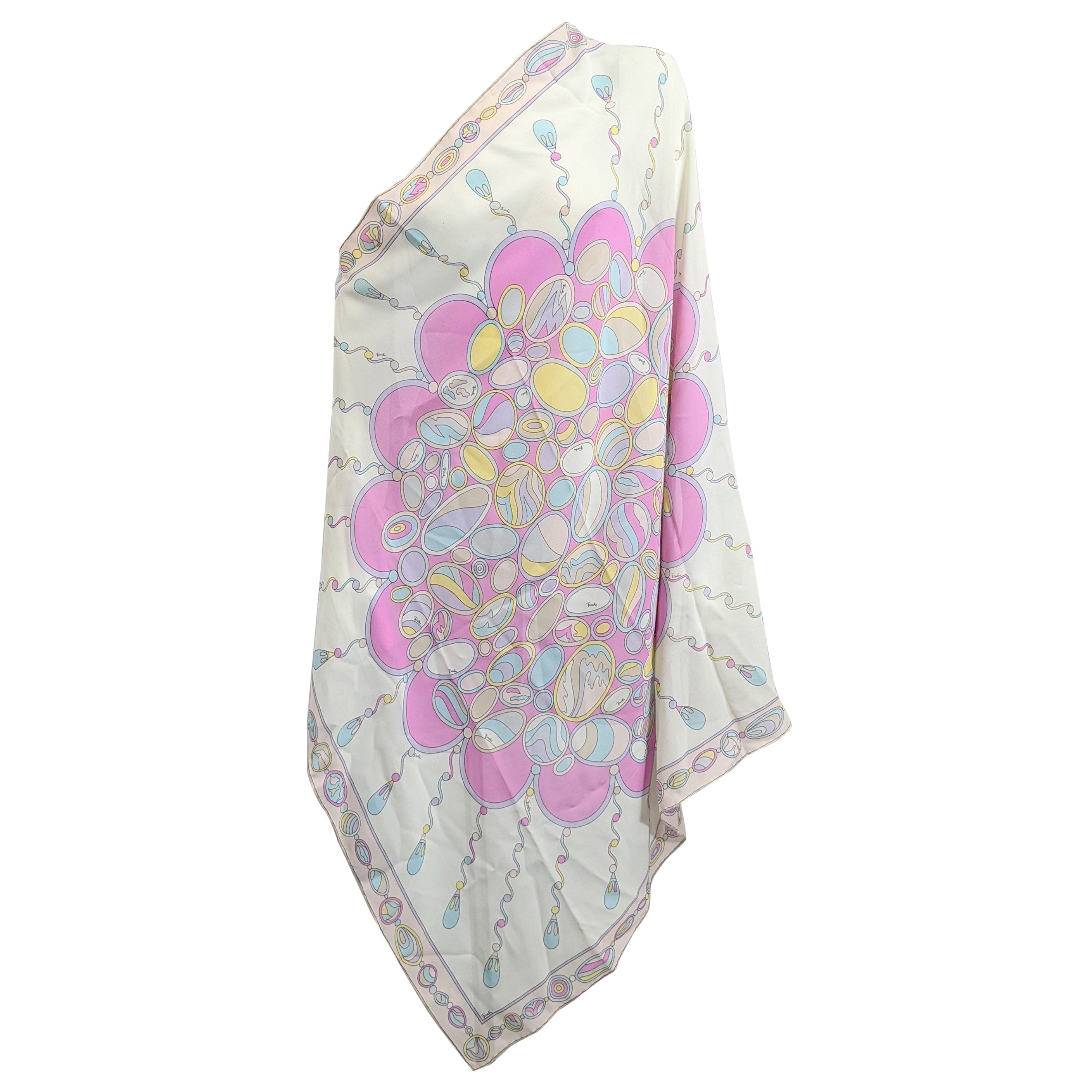 Emilio Pucci Chiffonschal mit Juwelendruck
