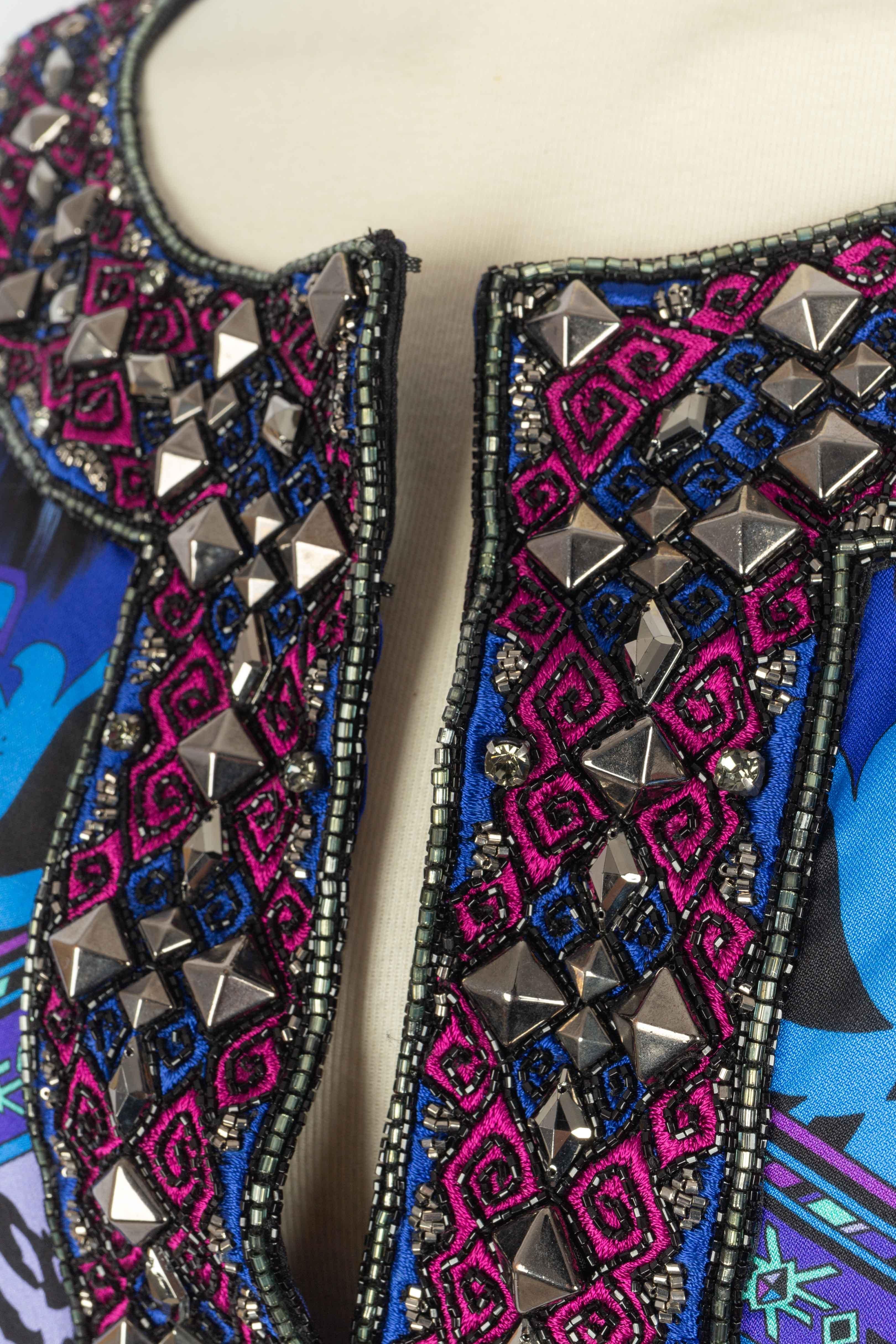 Emilio Pucci kaftan dress In Excellent Condition For Sale In SAINT-OUEN-SUR-SEINE, FR