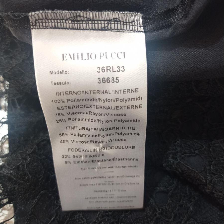 Black Emilio Pucci Lace dress size 40 For Sale
