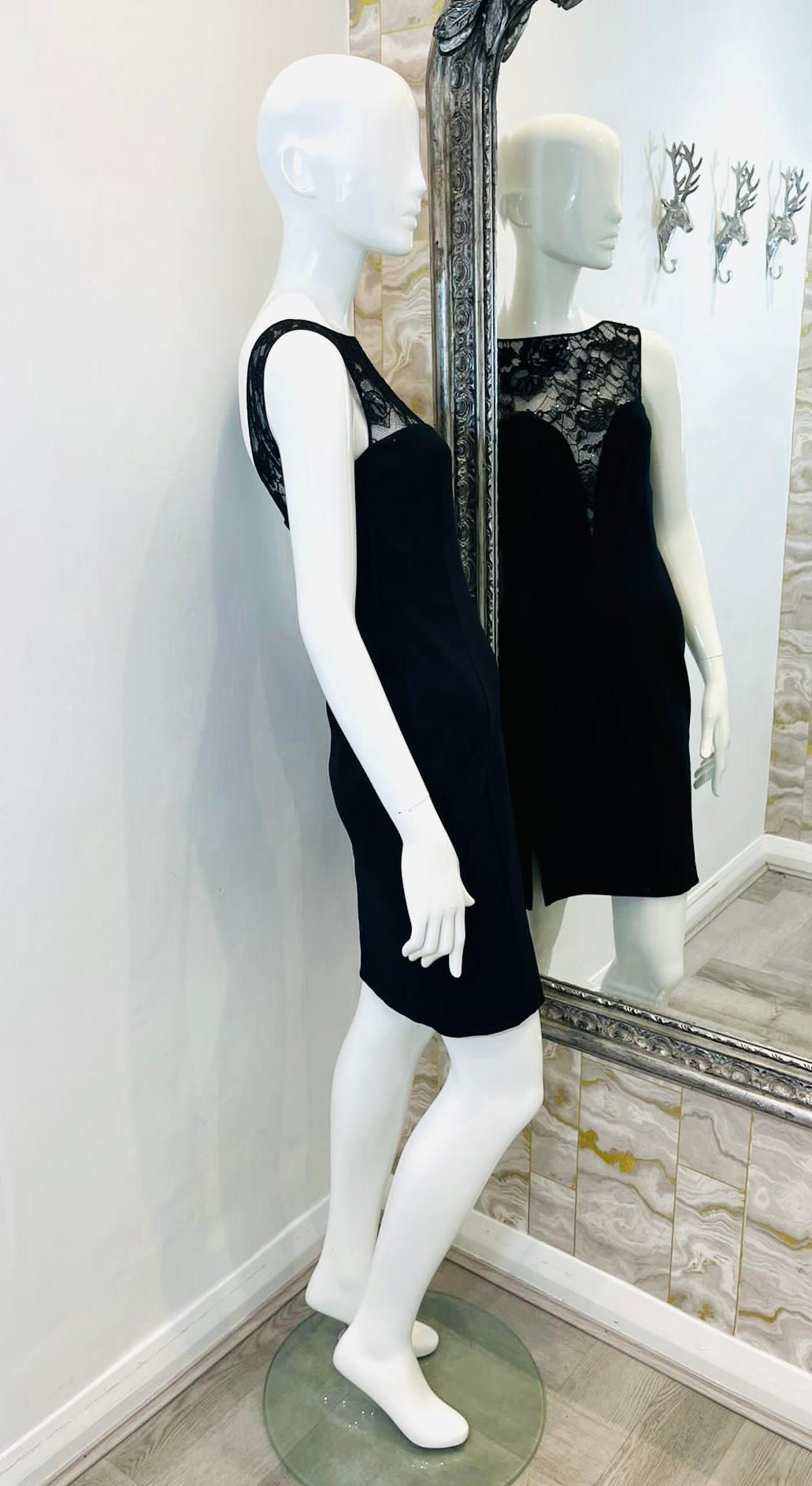 Black Emilio Pucci Lace Embellished Sheath Dress For Sale