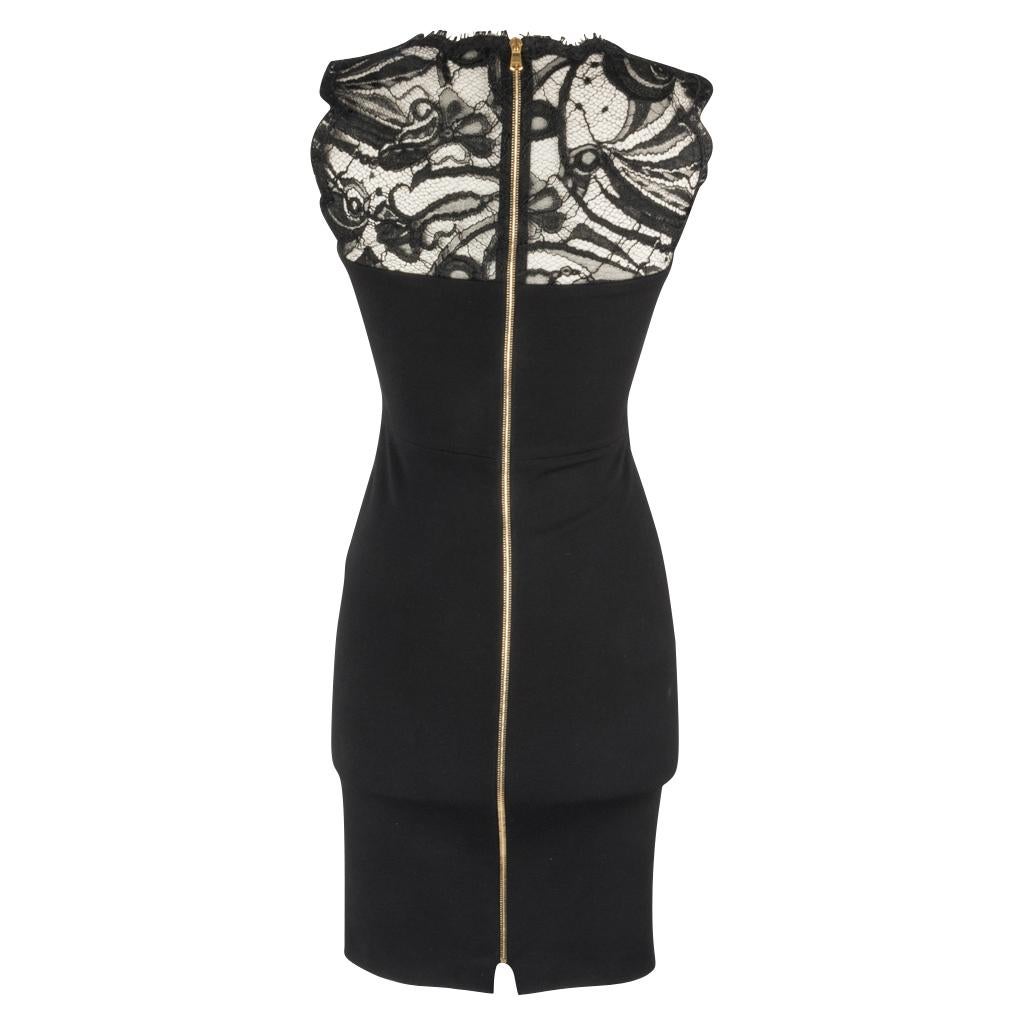 Emilio Pucci Lace Neckline Rear Zipper Dress  In Excellent Condition For Sale In Miami, FL