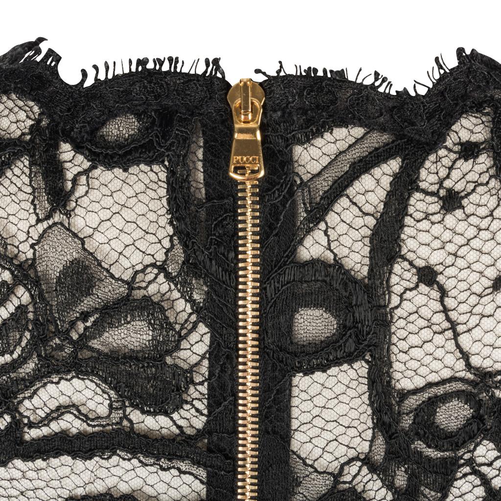 Women's Emilio Pucci Lace Neckline Rear Zipper Dress  For Sale
