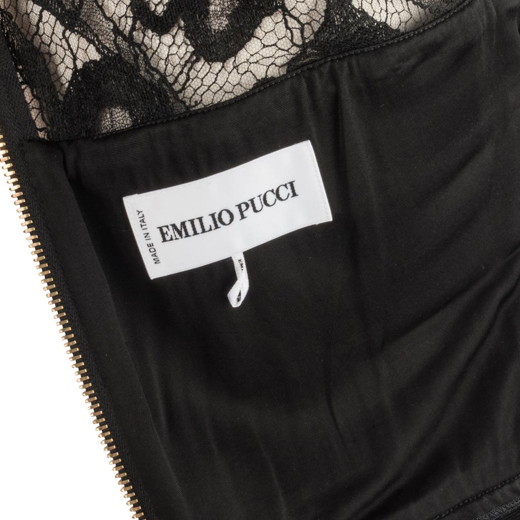 Emilio Pucci Kleid mit Spitzenausschnitt und hinterem Reißverschluss  im Angebot 4