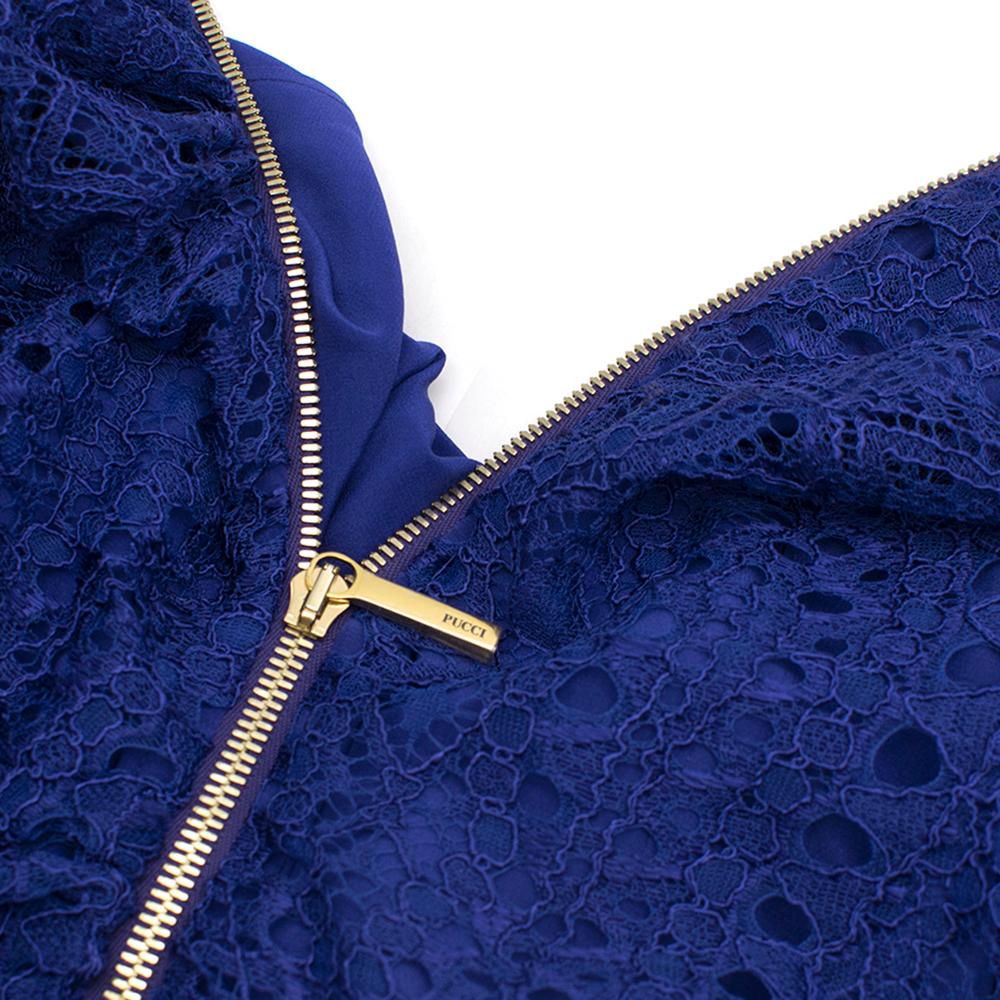 Women's Emilio Pucci Lace One Sleeve Mini Dress I 40