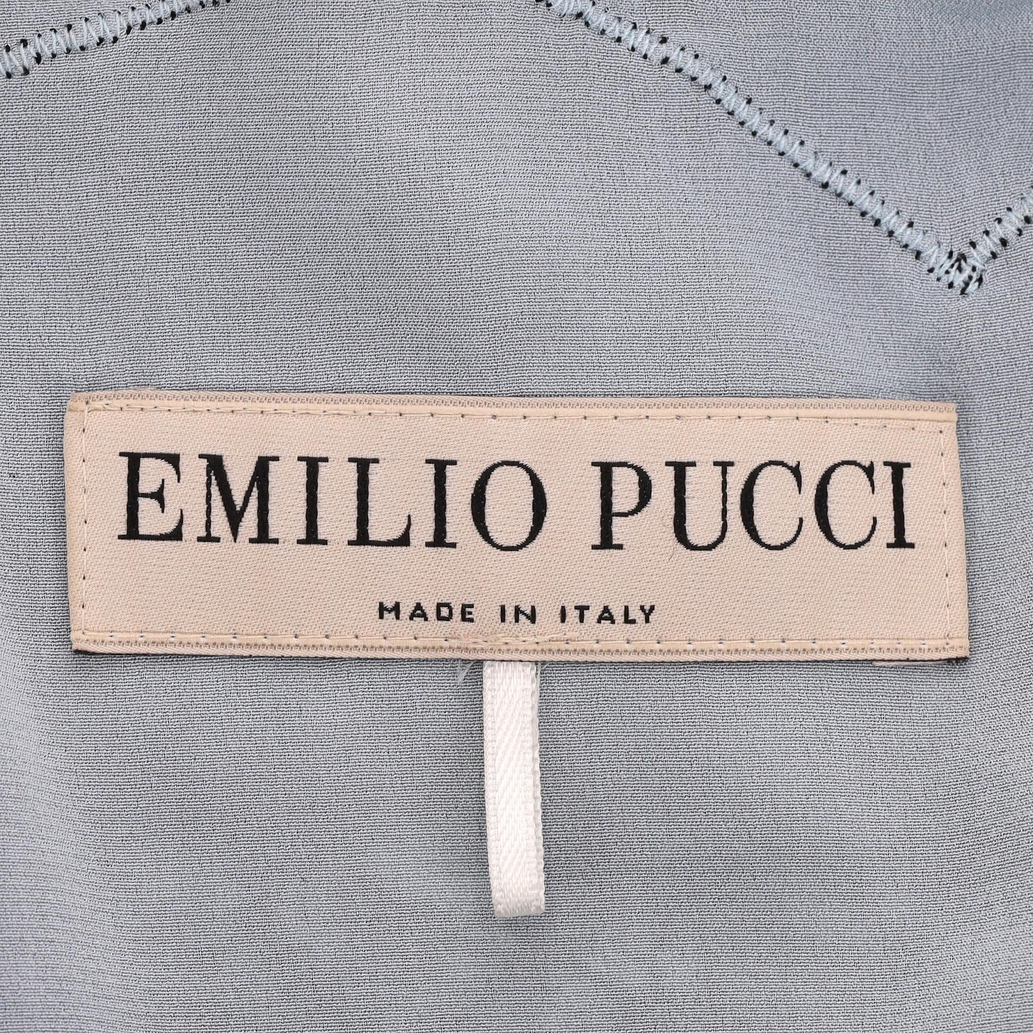 Emilio Pucci Lace Pattern One-Shoulder Dress For Sale 2