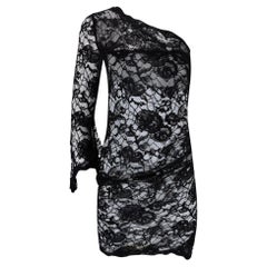 Emilio Pucci Lace Pattern One-Shoulder Dress