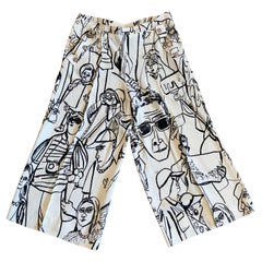 Emilio Pucci - Pantaloni larghi in lino con stampe FR 40 / IT 44