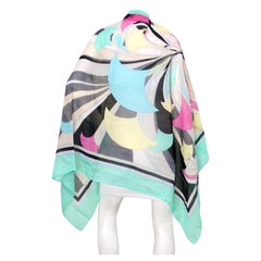 Emilio Pucci - Large Pareo Orchidea - Écharpe en coton à imprimé abstrait