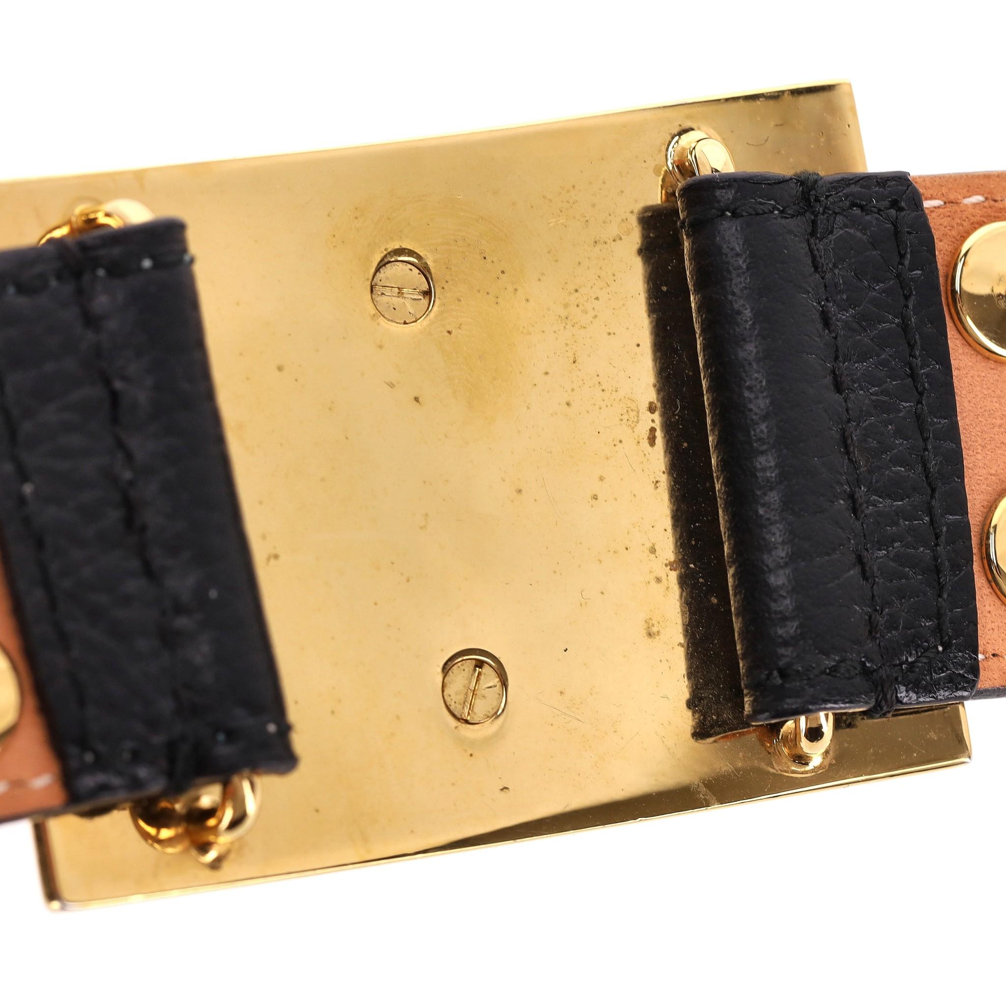 Emilio Pucci Logo Buckle Leather Belt For Sale 2