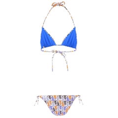 EMILIO PUCCI Logo Print String Bikini