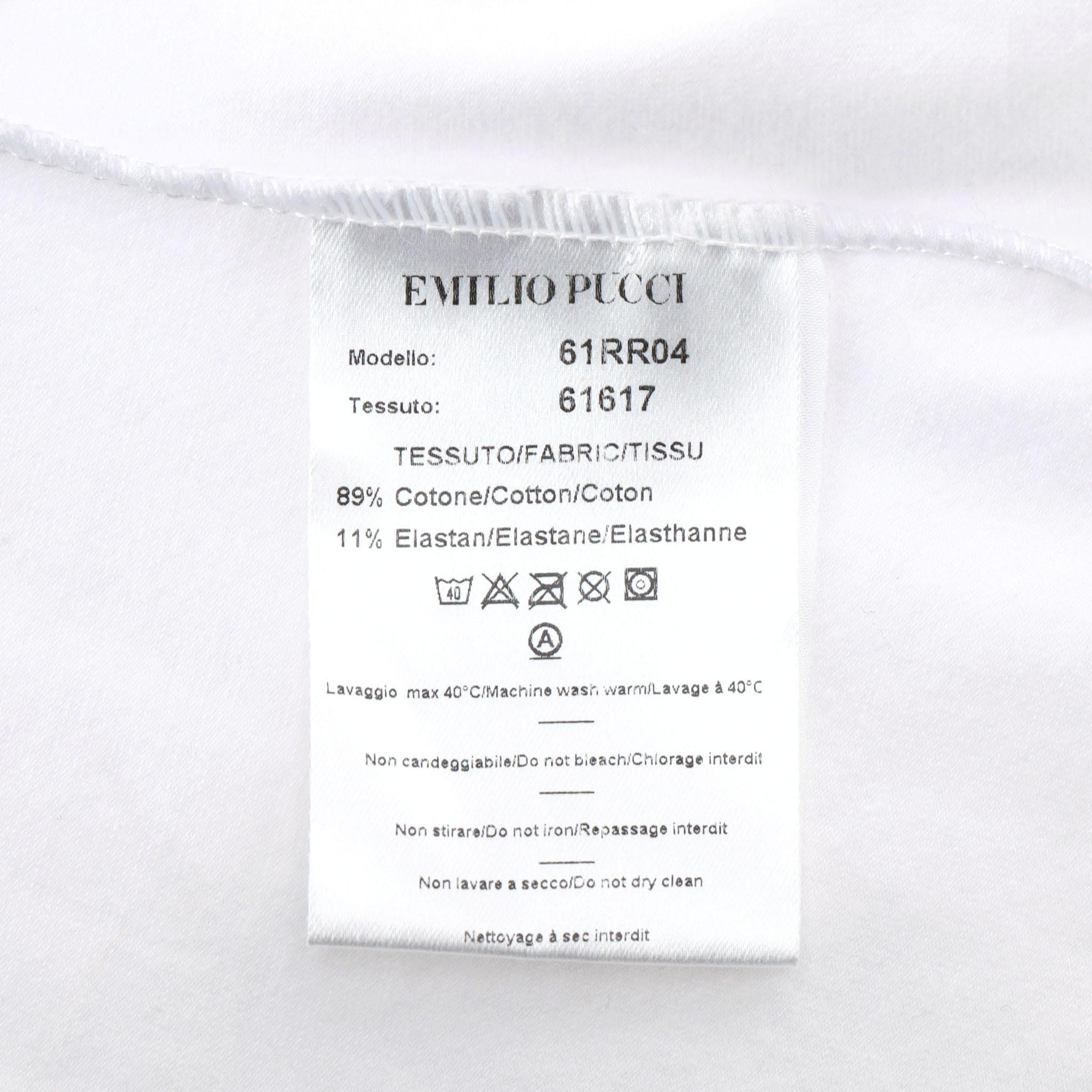 Top in cotone stampato con logo Emilio Pucci in vendita 3