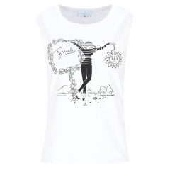Emilio Pucci Logo Printed Cotton Top