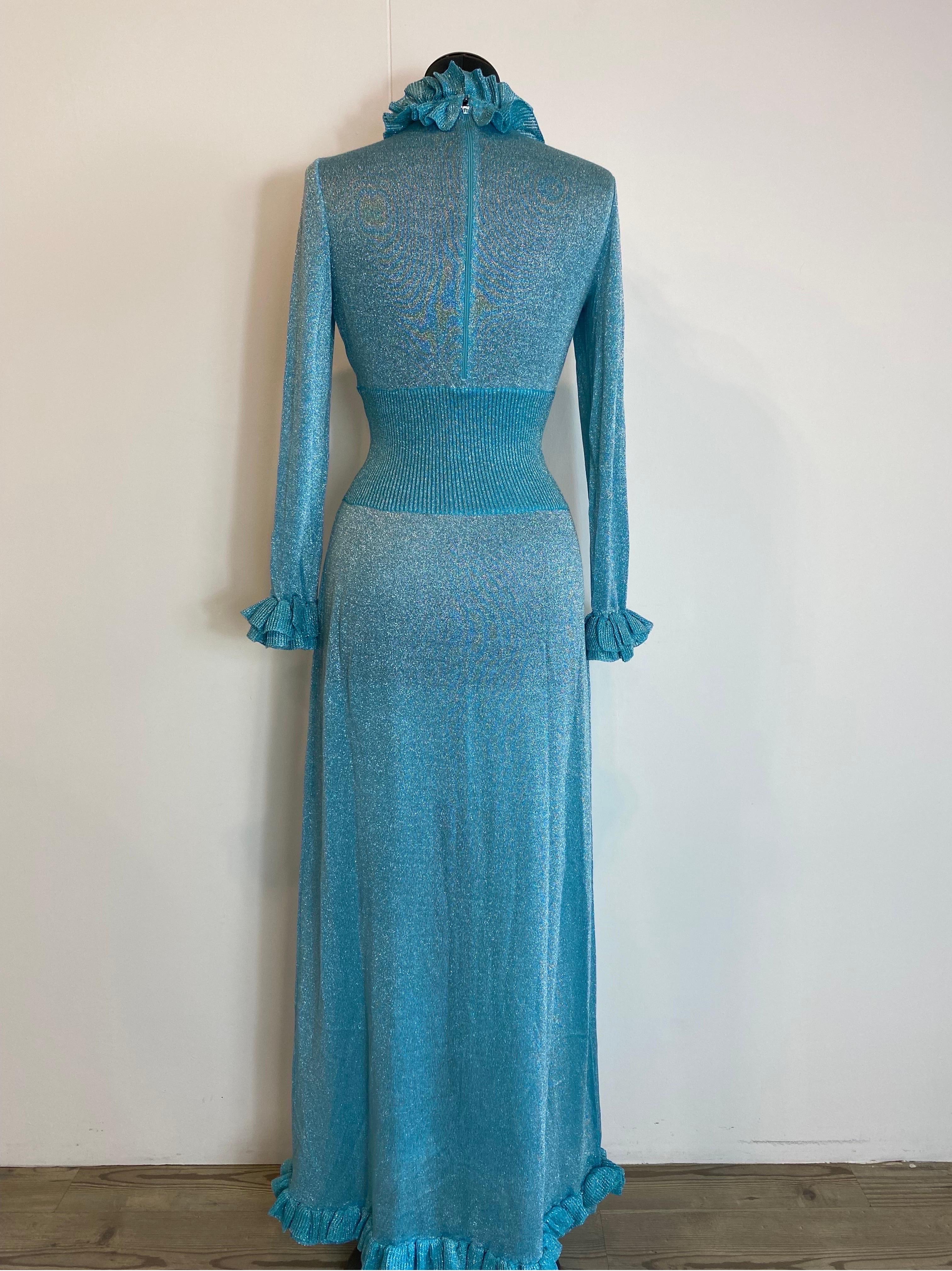 Emilio Pucci long lurex dress In Excellent Condition For Sale In Carnate, IT