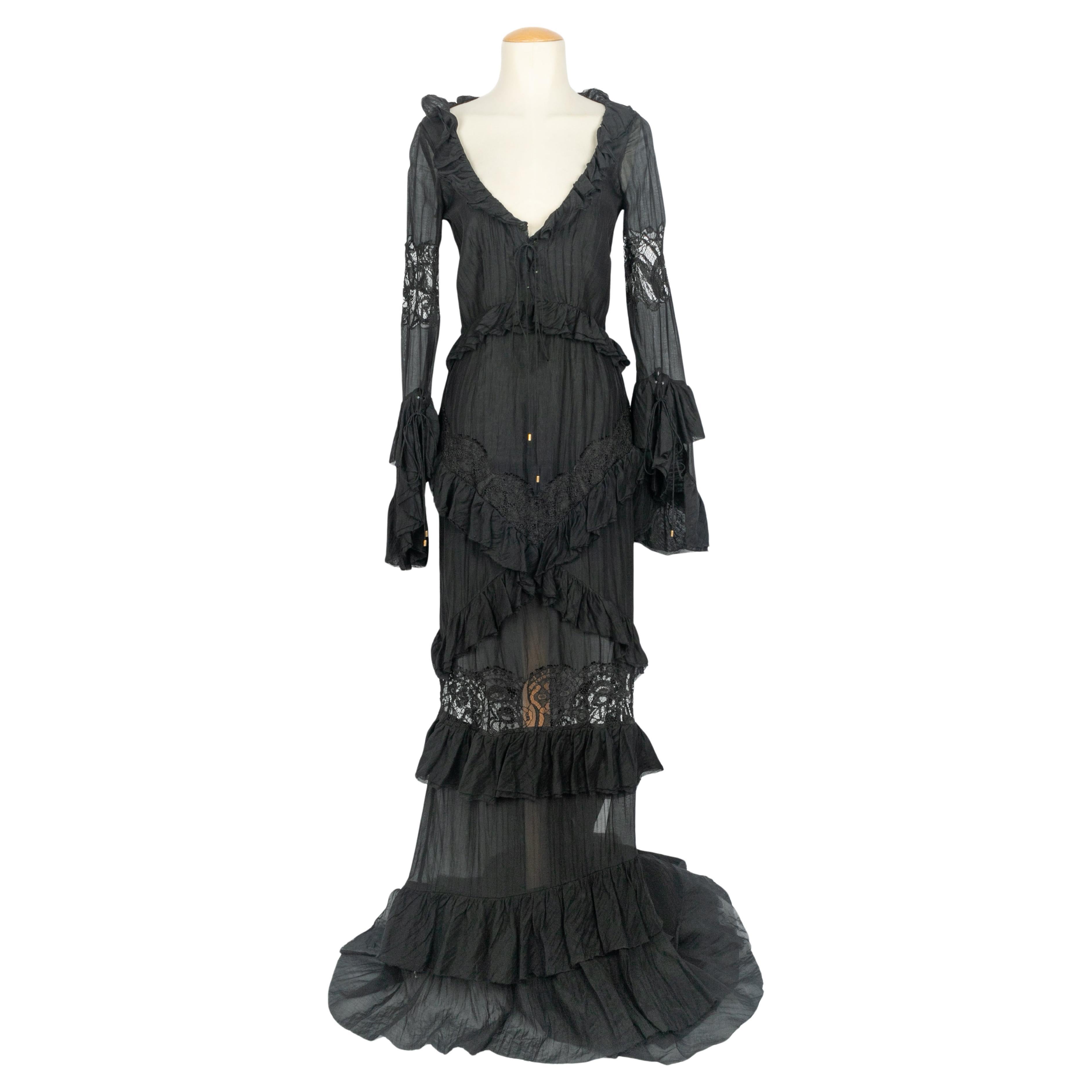 Robe longue en soie Emilio Pucci en vente