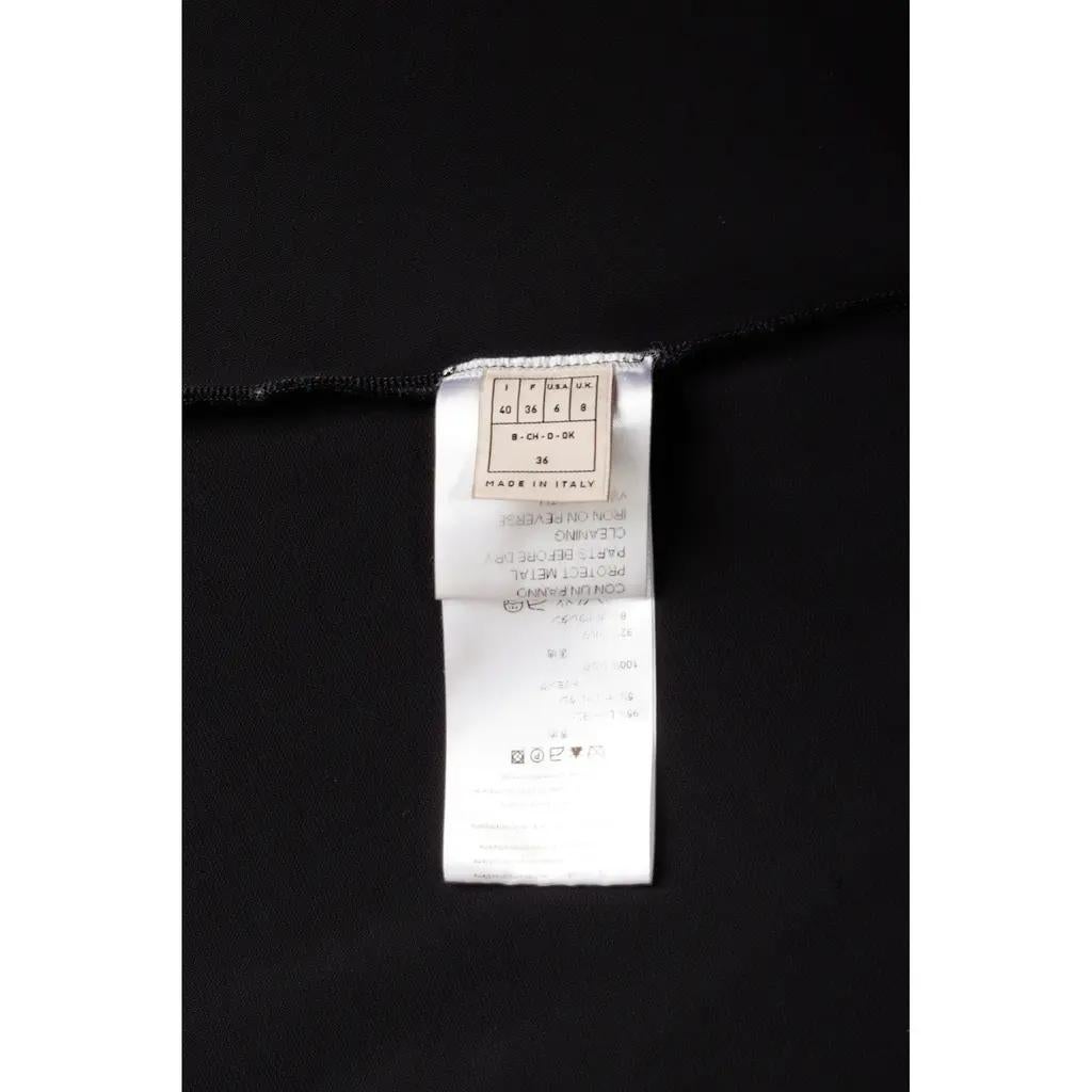 Emilio Pucci Long Sleeve Dress w/ Silver Lace Up Detail in Black Crepe Jersey in vendita 5