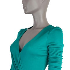 EMILIO PUCCI malachite green viscose WRAP Dress S
