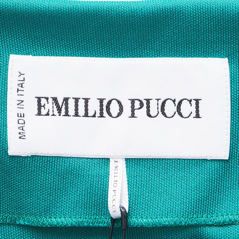 EMILIO PUCCI Malachitgrün Viskose WRAP Kleid S im Zustand „Hervorragend“ im Angebot in Zürich, CH