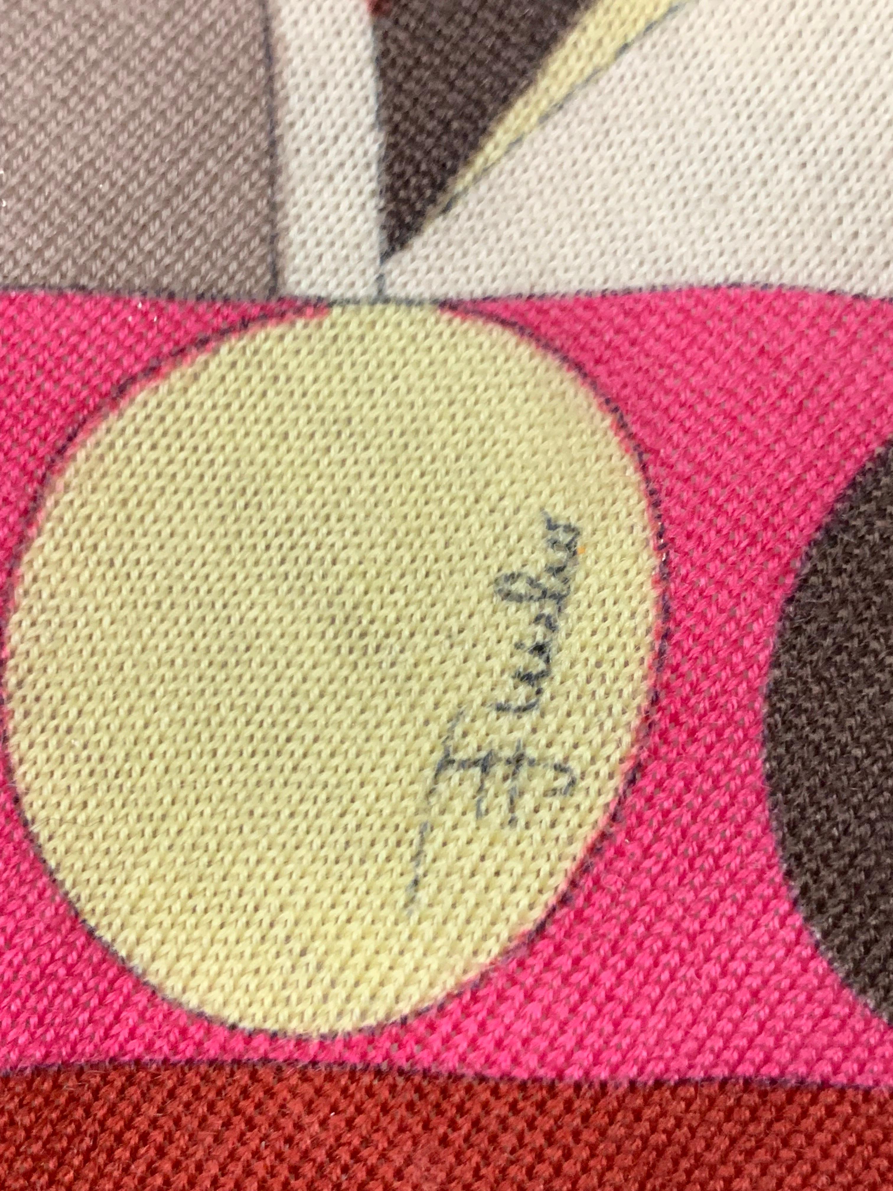 Emilio Pucci, berretto in maglia di lana merino con stampa mod e pompon in vendita 2
