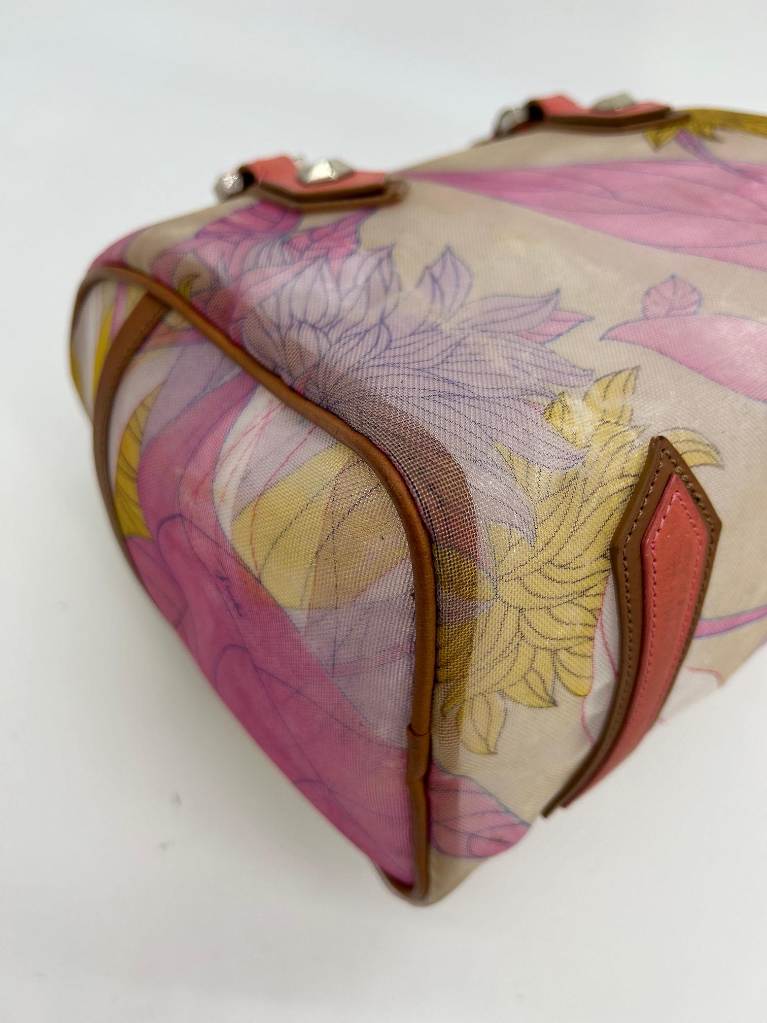 Emilio Pucci Mesh Print Speedy Handbag For Sale 8